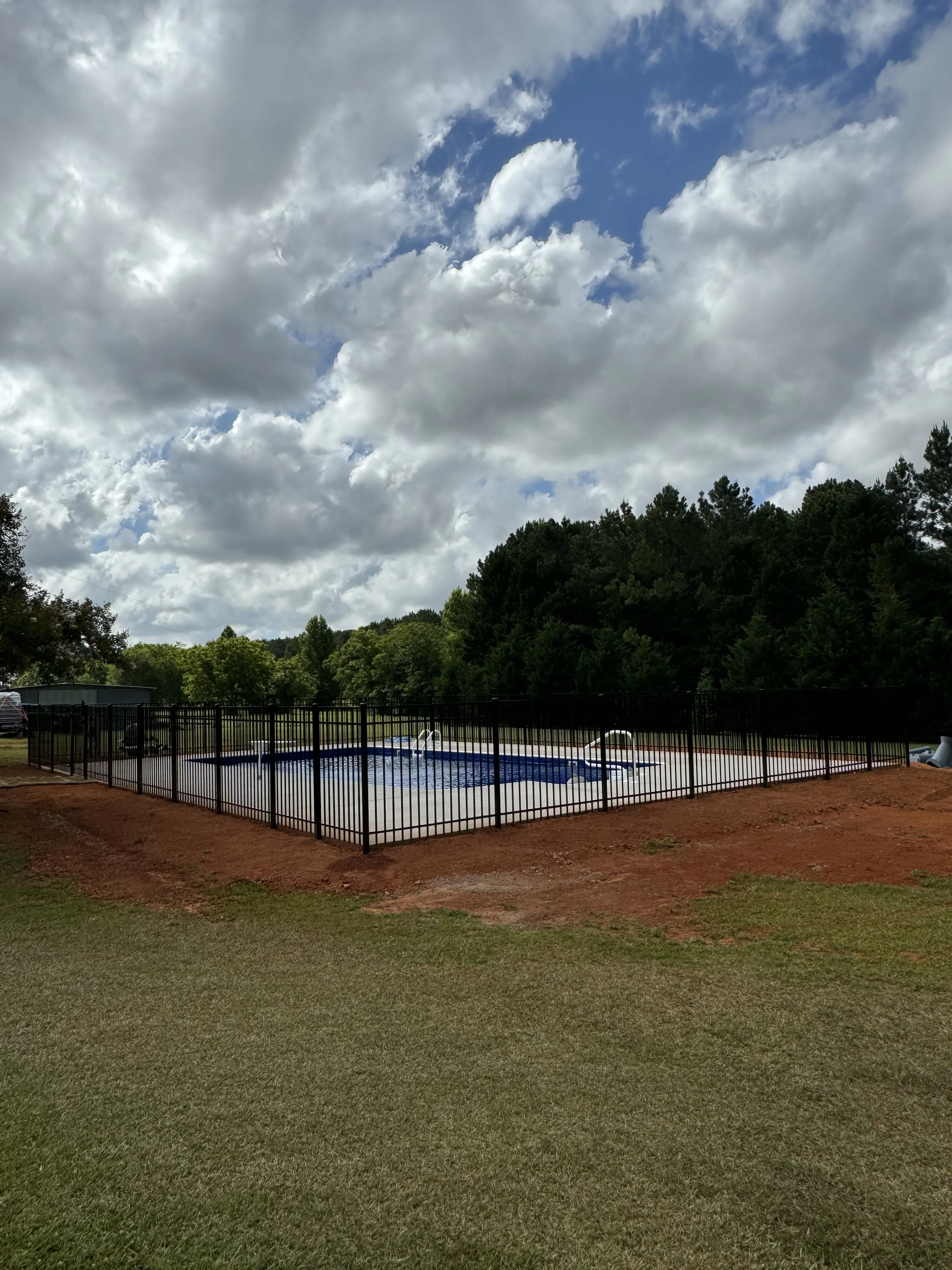 Aluminum fence installation