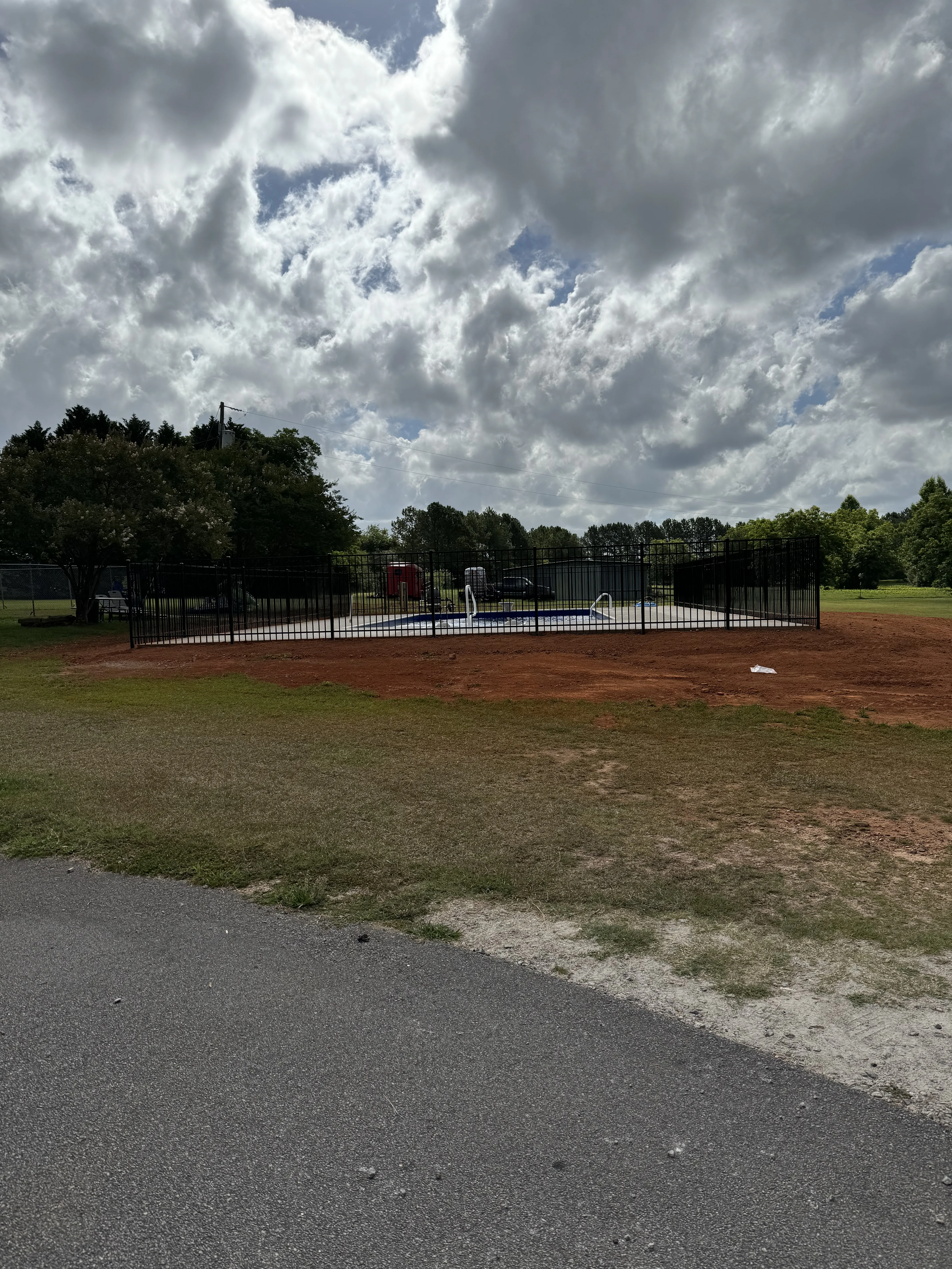 Aluminum fence installation