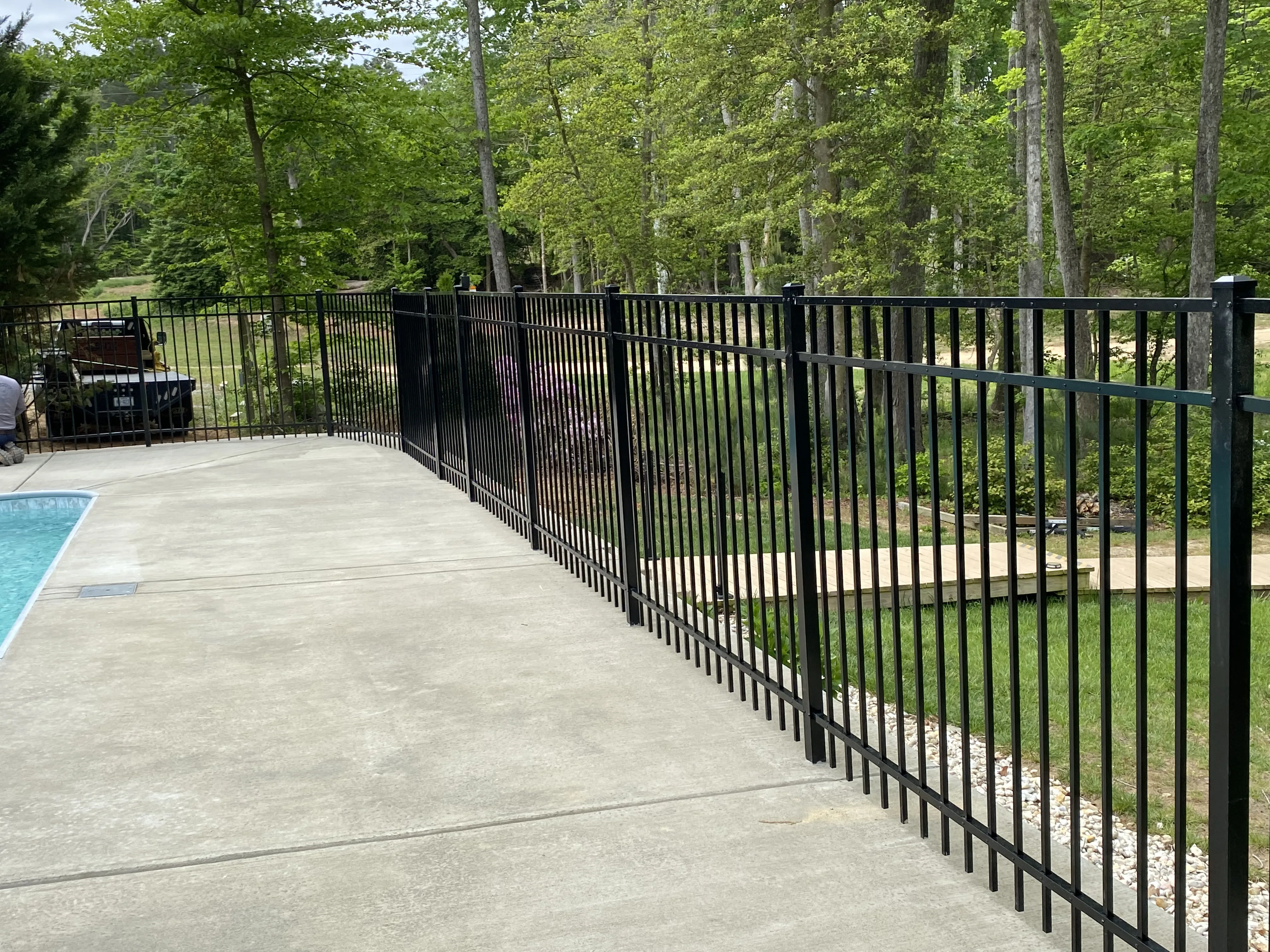Aluminum fence installation