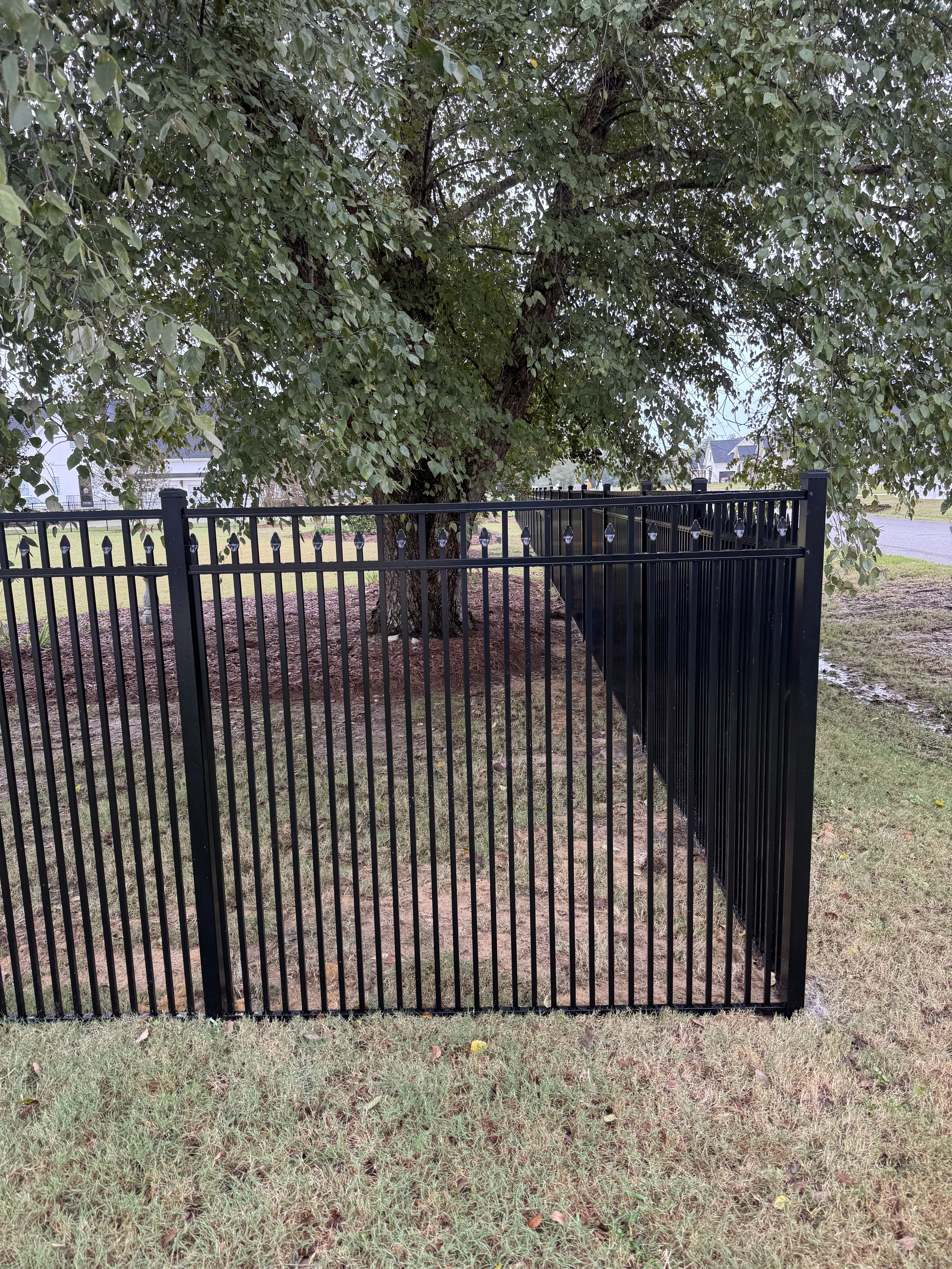 Aluminum fence installation