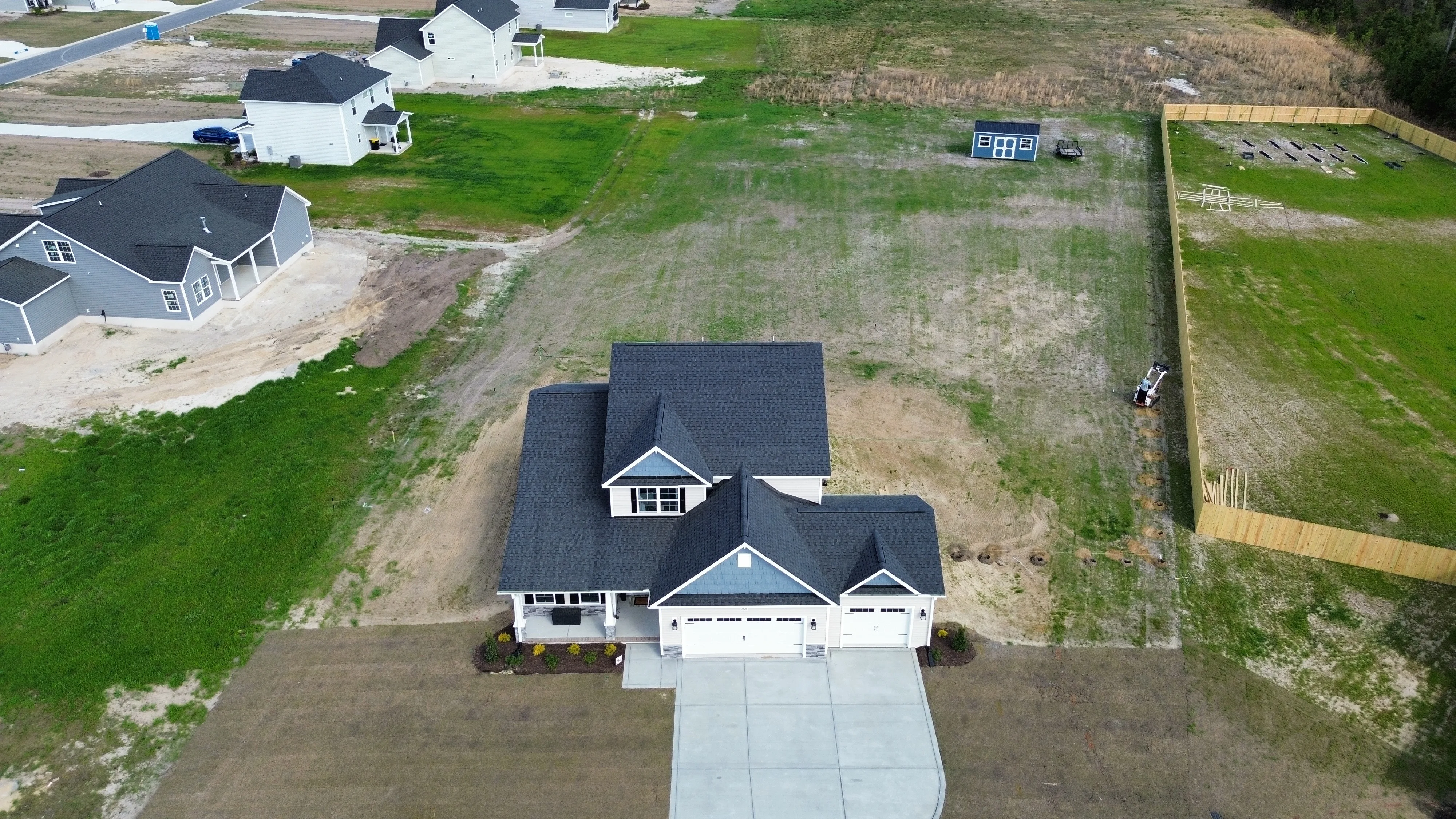 Vinyl fence installation