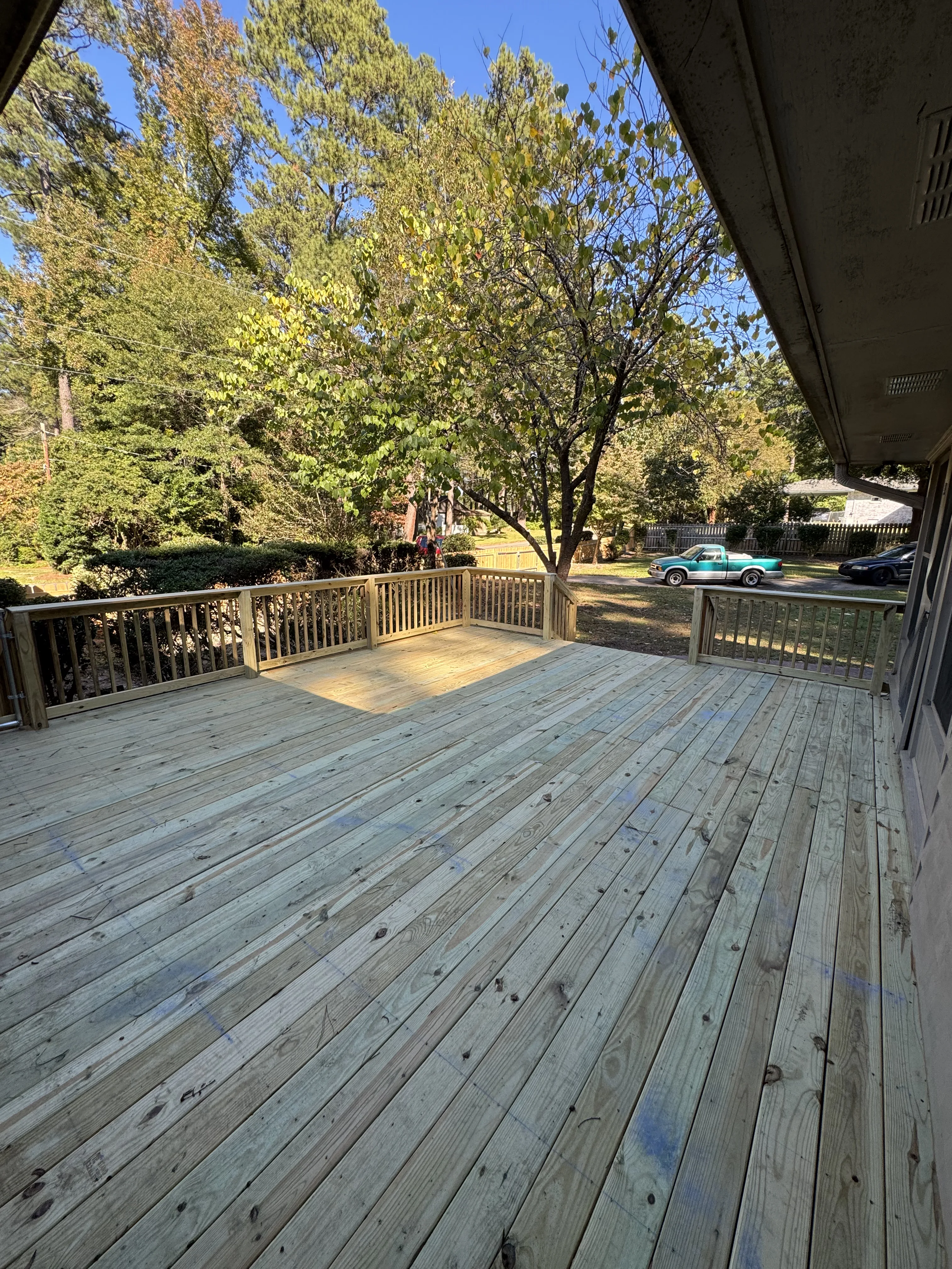 Deck installation by Carolina Quality Fencing