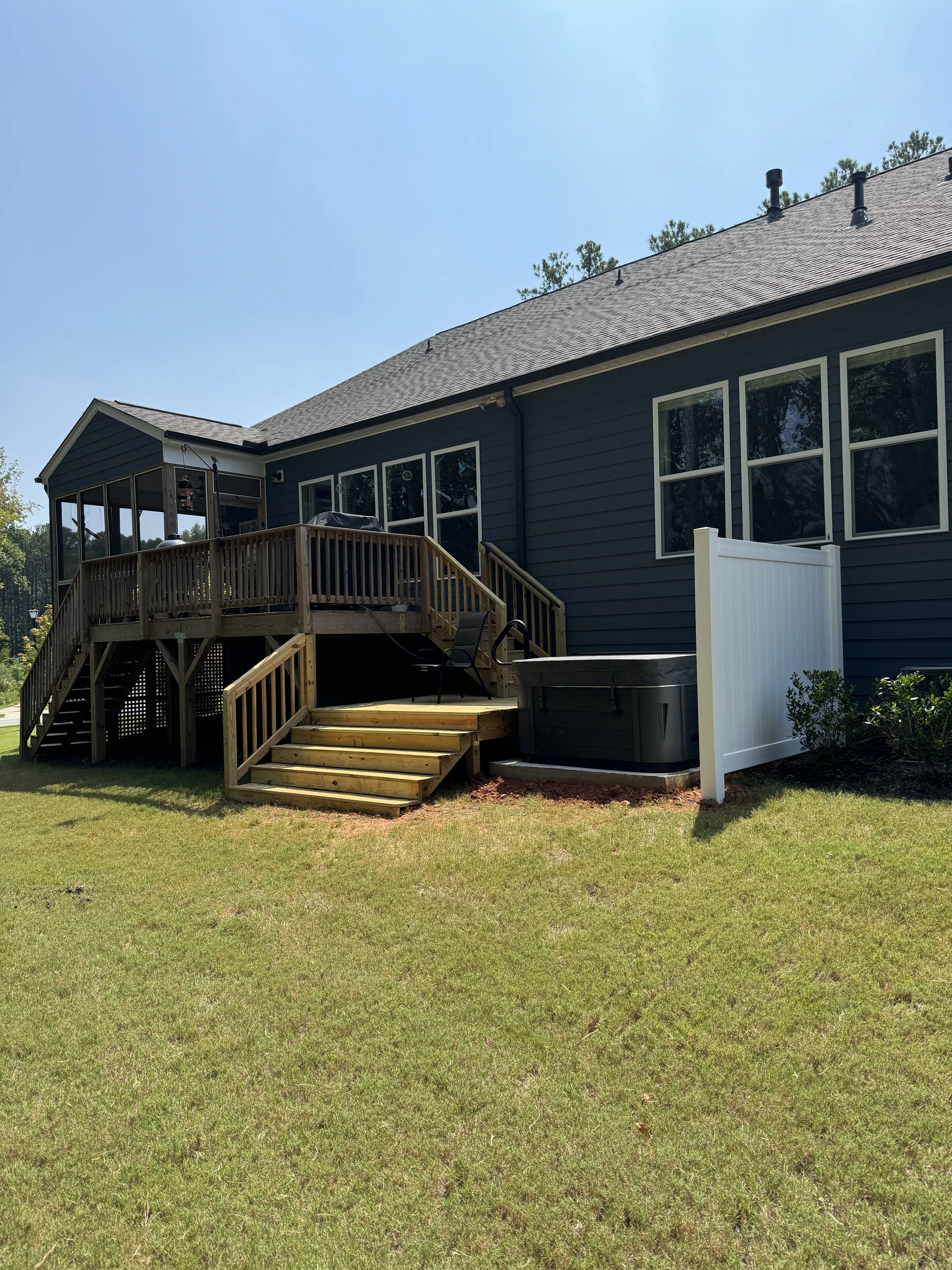 Deck installation by Carolina Quality Fencing