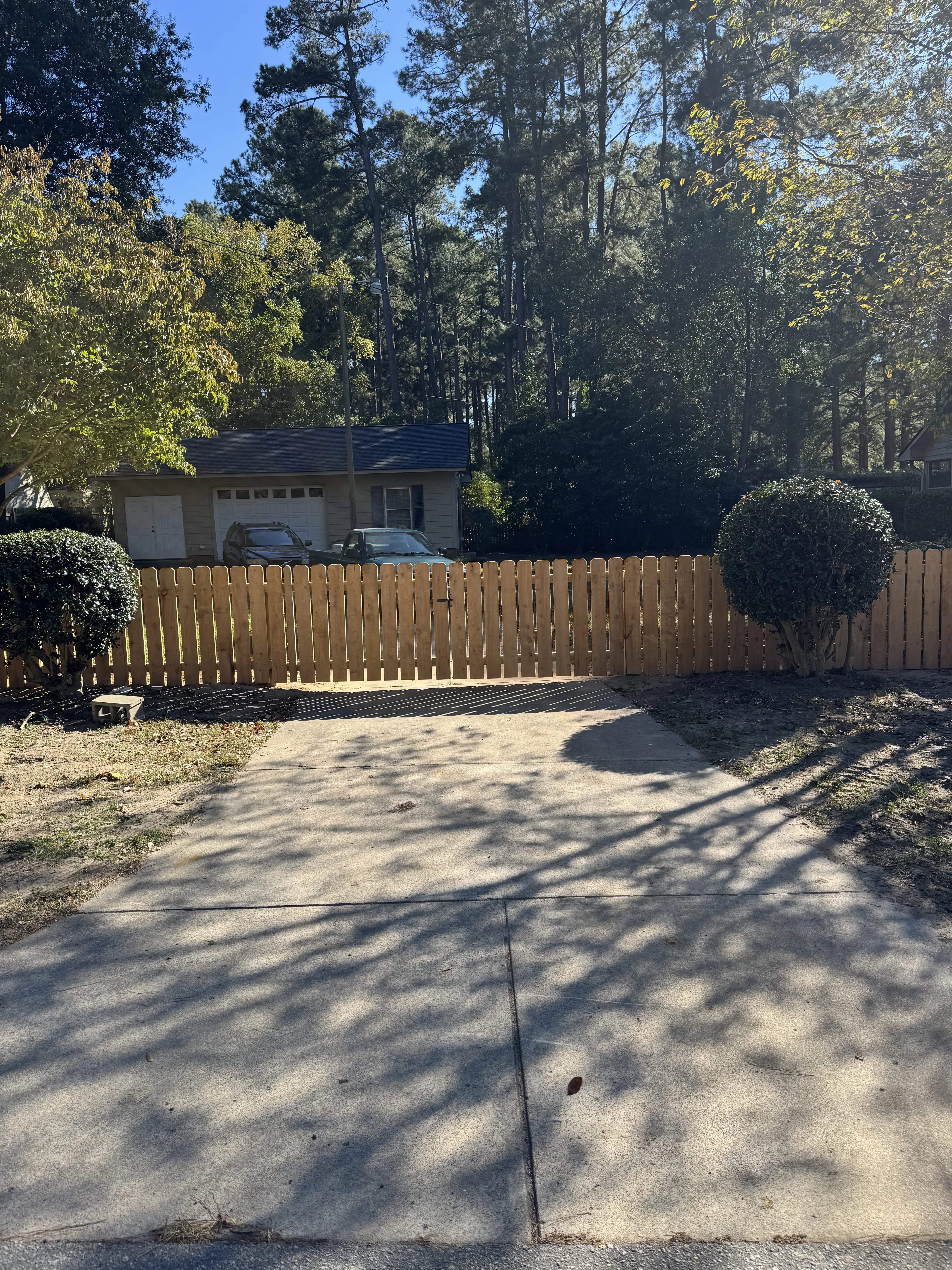 Fence installation by Carolina Quality Fencing