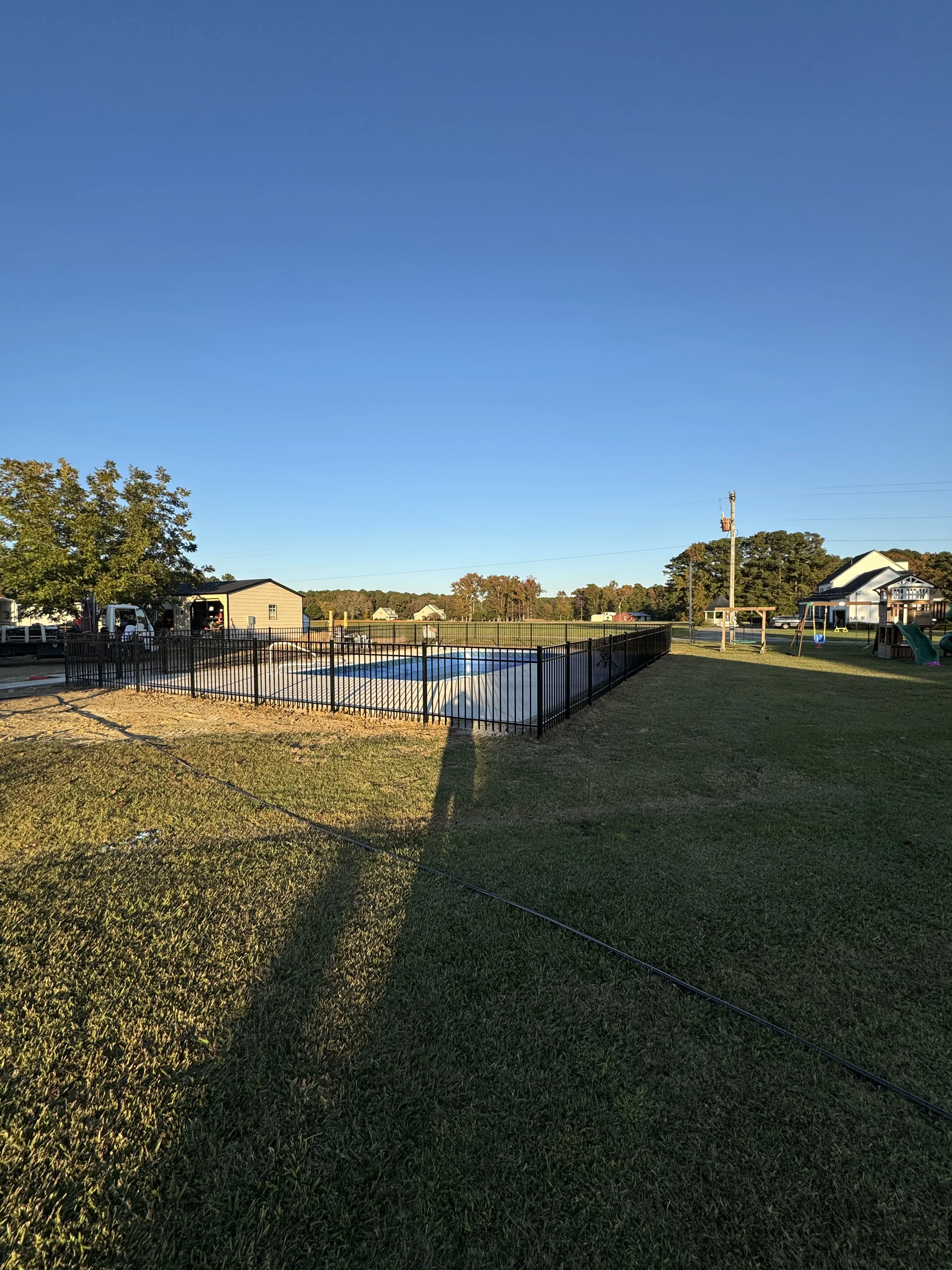 Fence installation by Carolina Quality Fencing