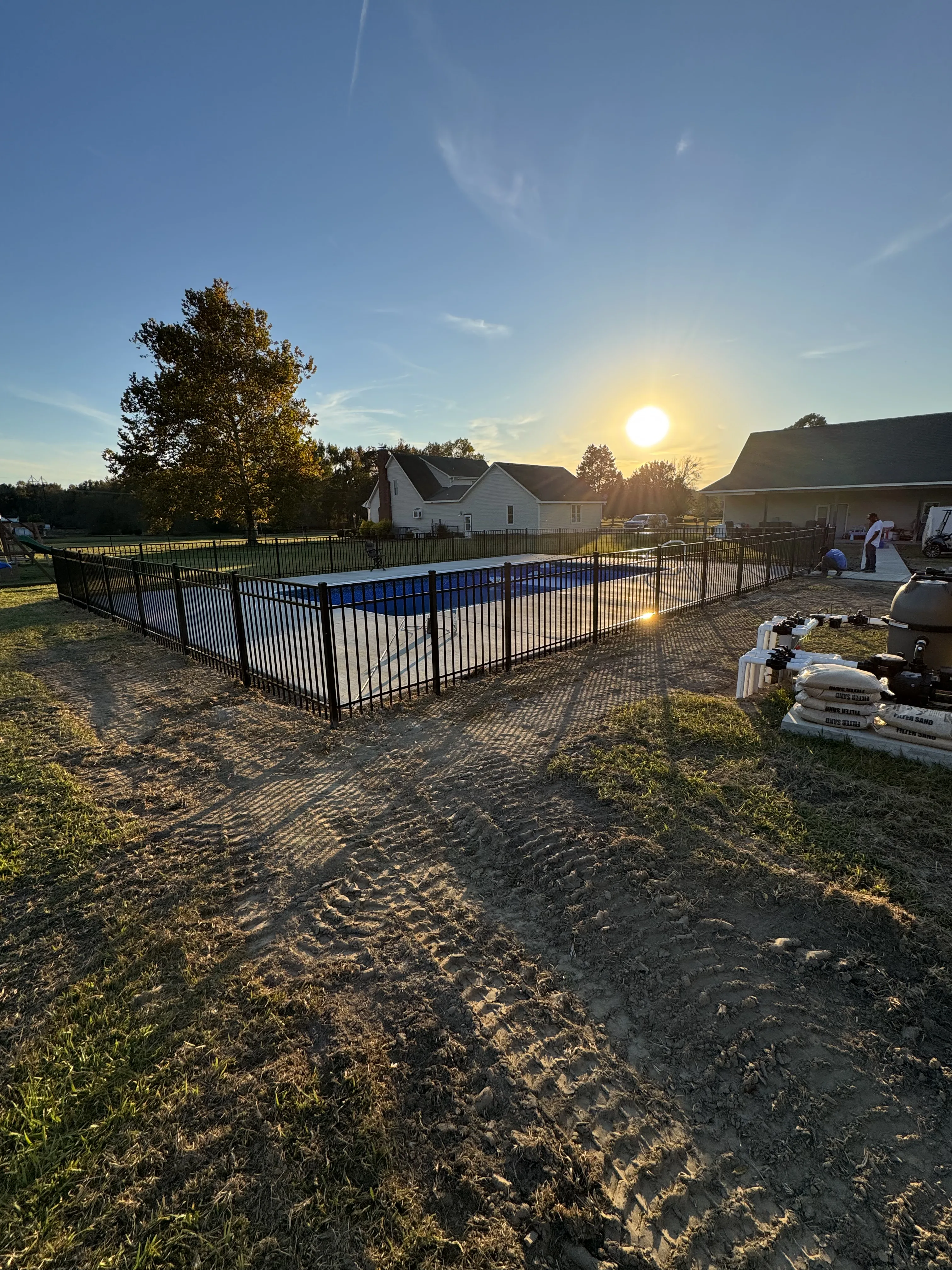 Fence installation by Carolina Quality Fencing