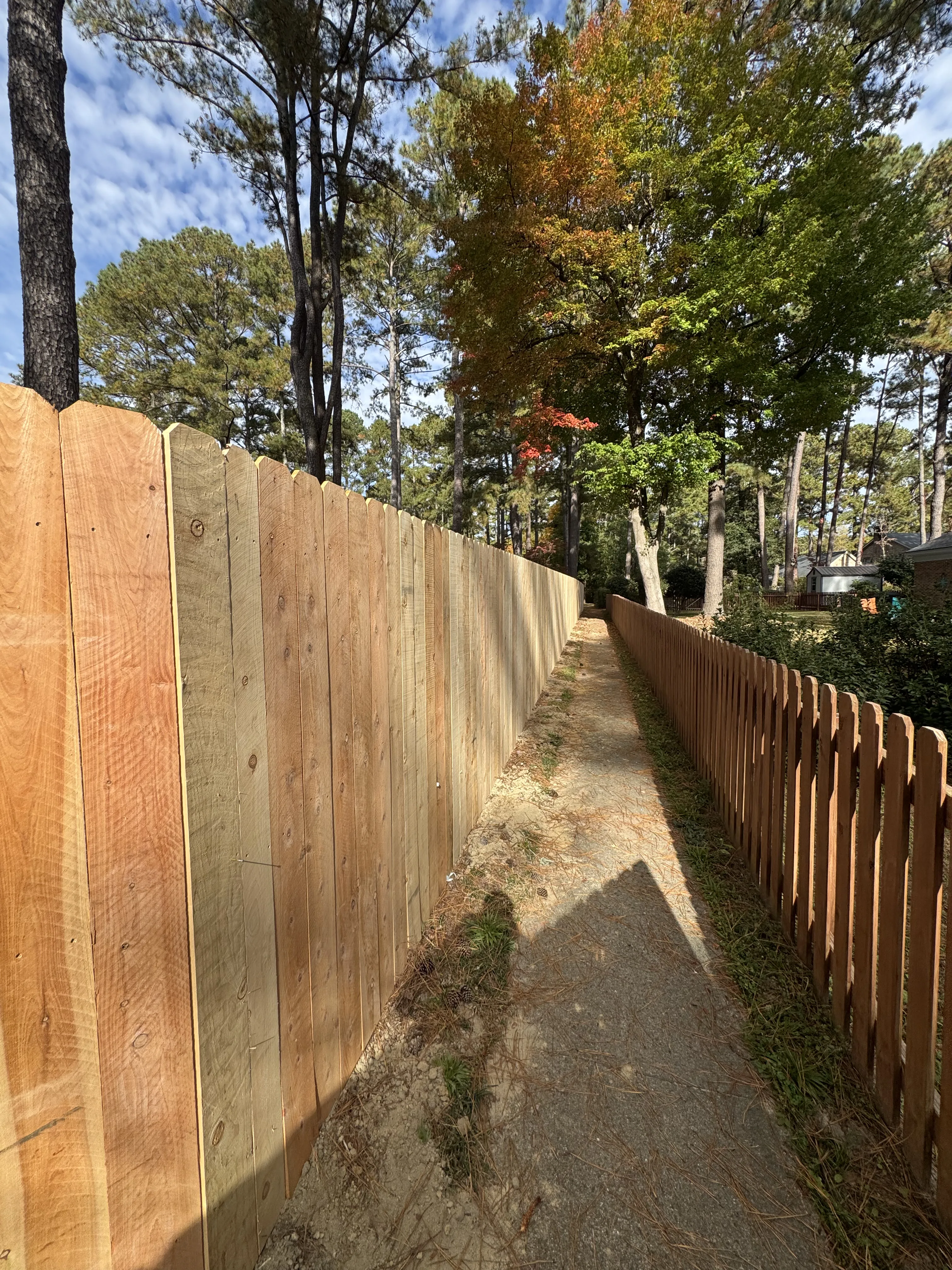 Fence installation by Carolina Quality Fencing