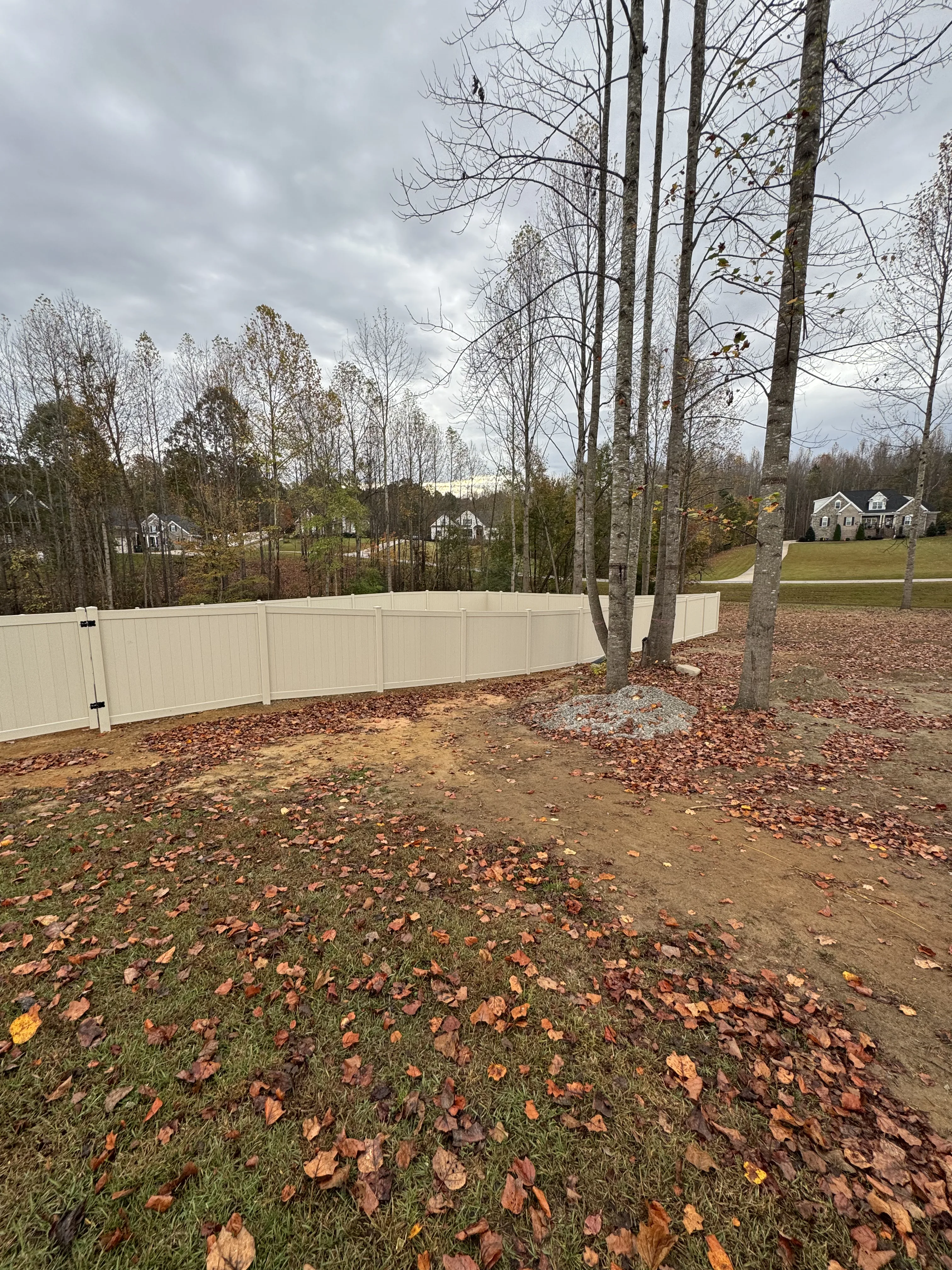 Fence installation by Carolina Quality Fencing