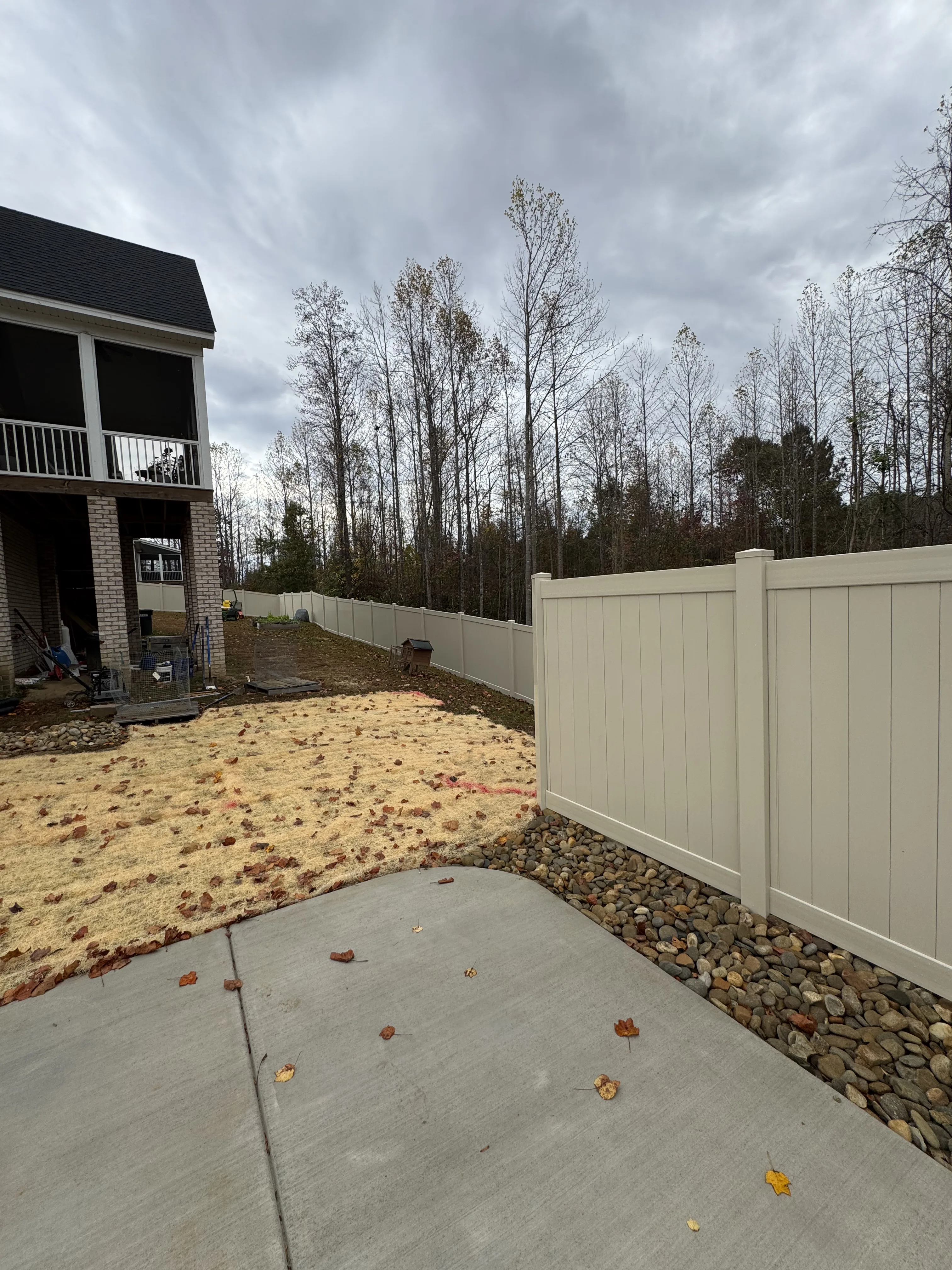 Fence installation by Carolina Quality Fencing