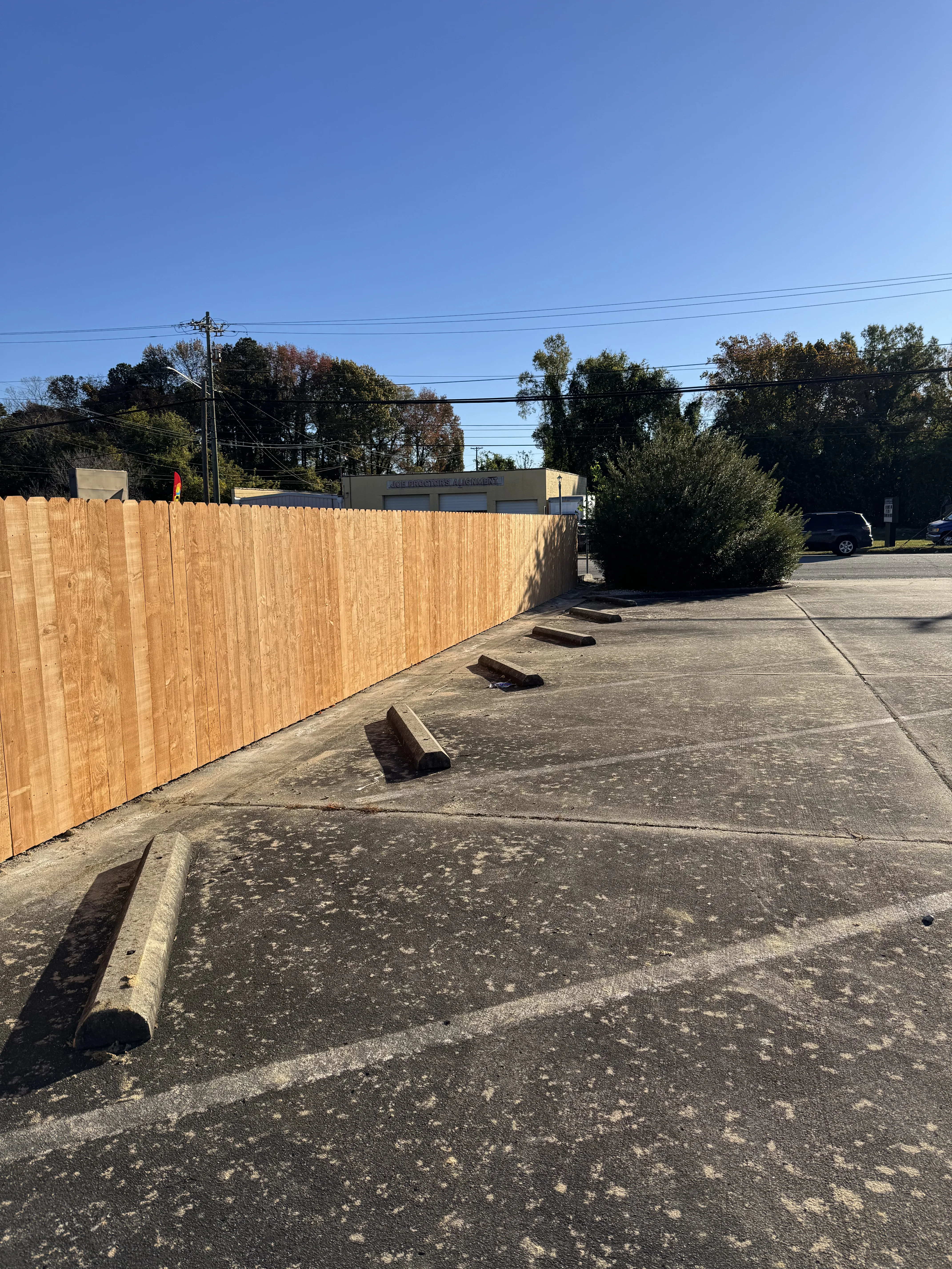 Fence installation by Carolina Quality Fencing