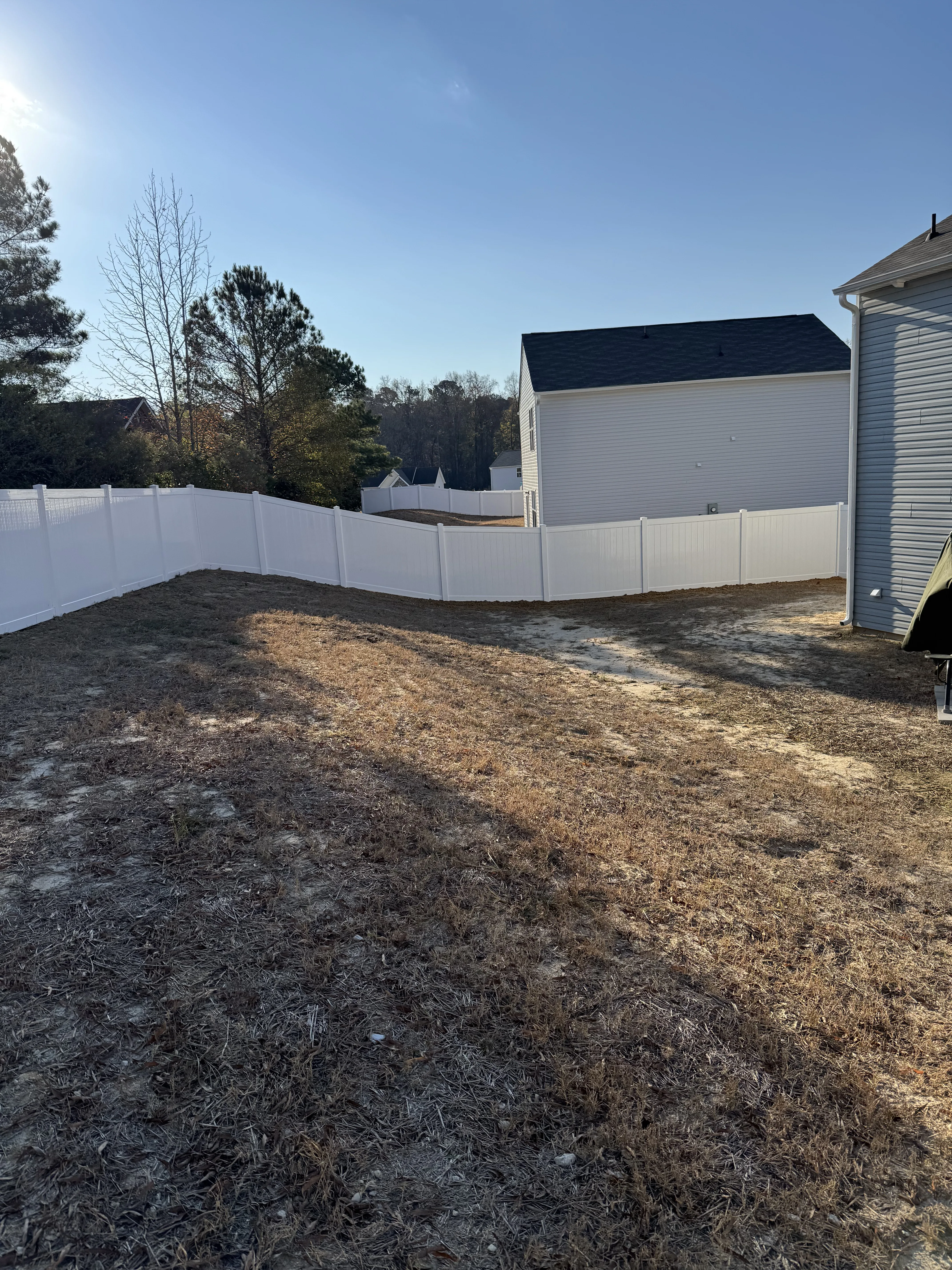 Fence installation by Carolina Quality Fencing