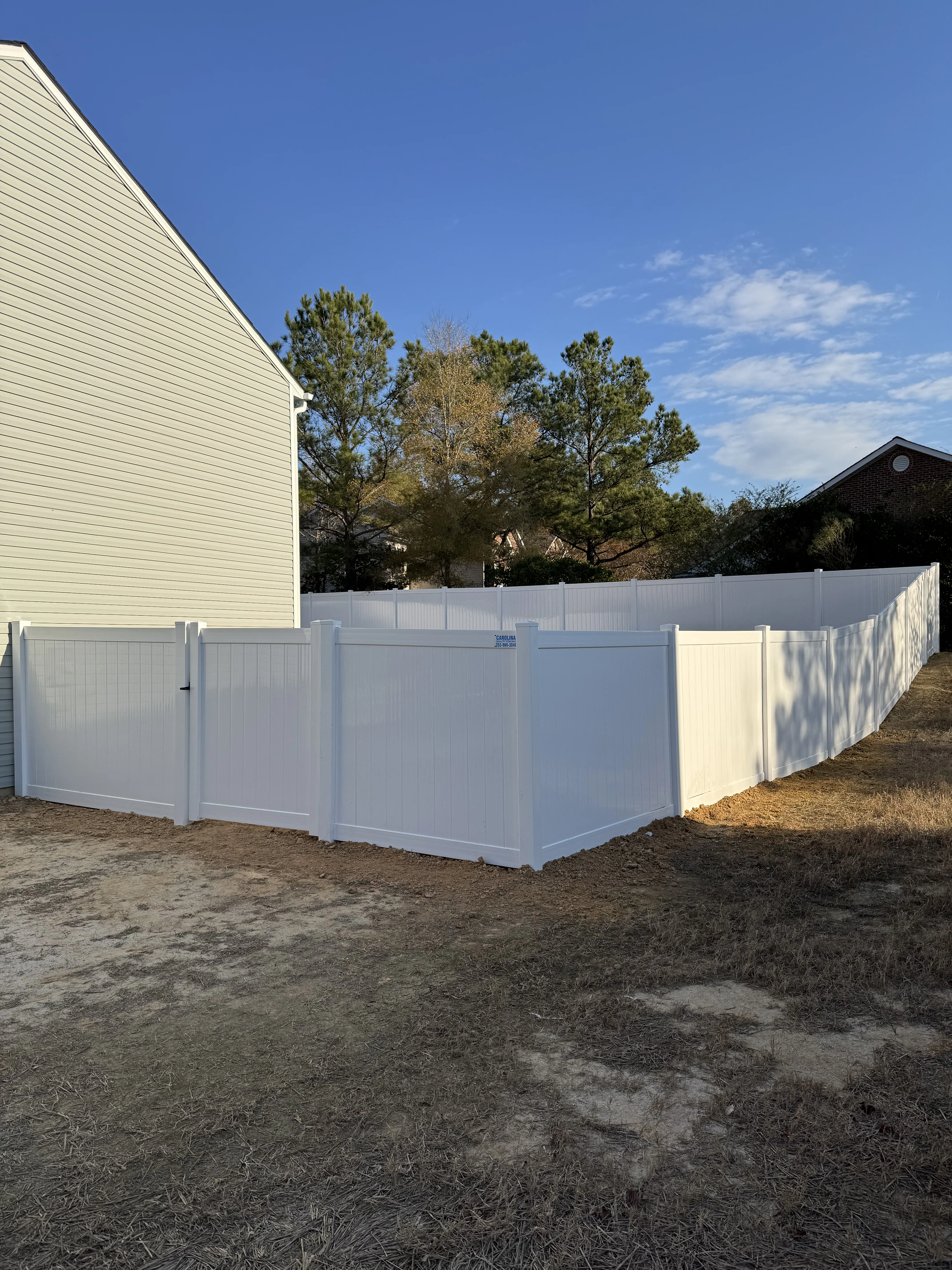 Fence installation by Carolina Quality Fencing
