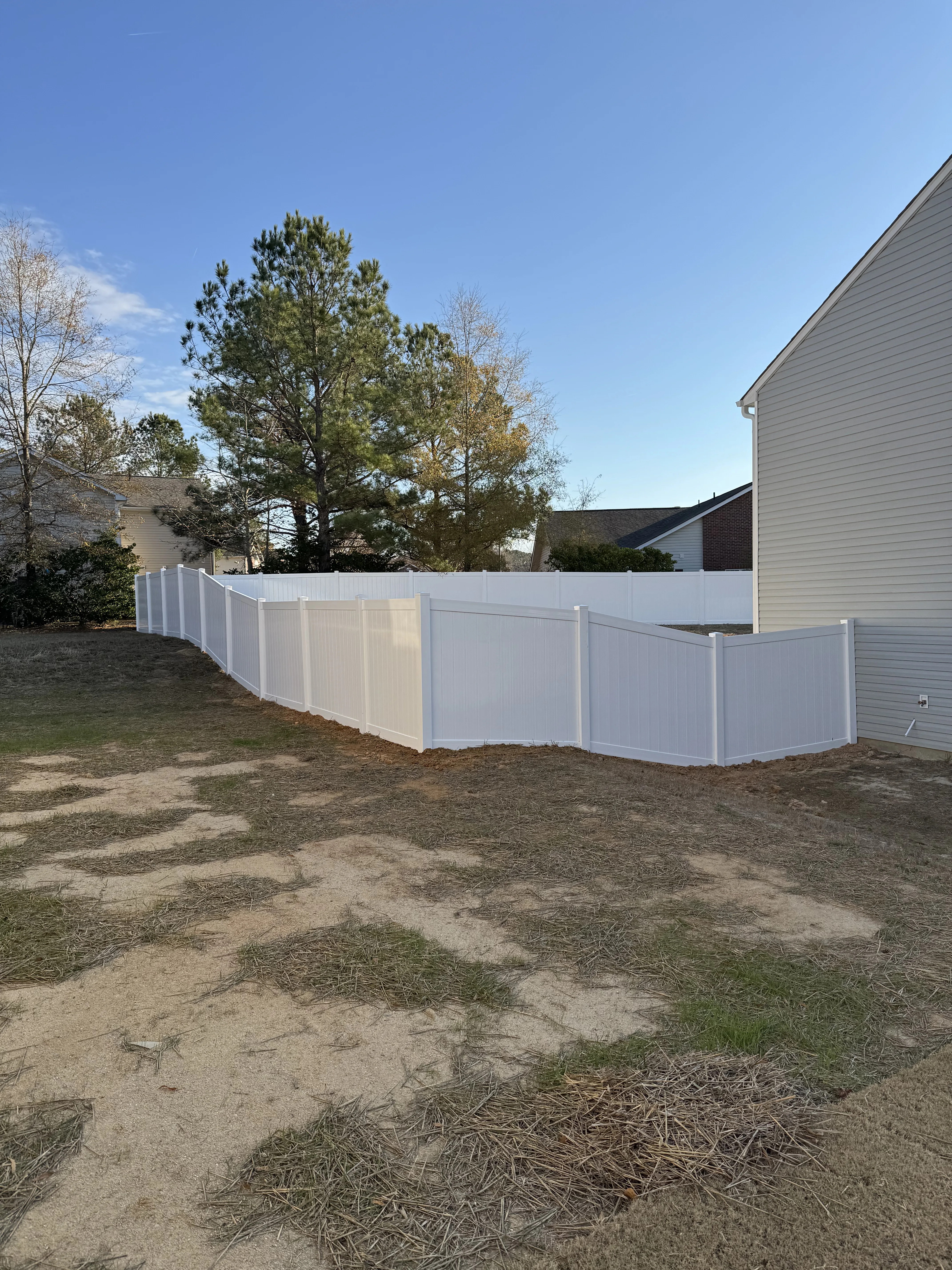 Fence installation by Carolina Quality Fencing