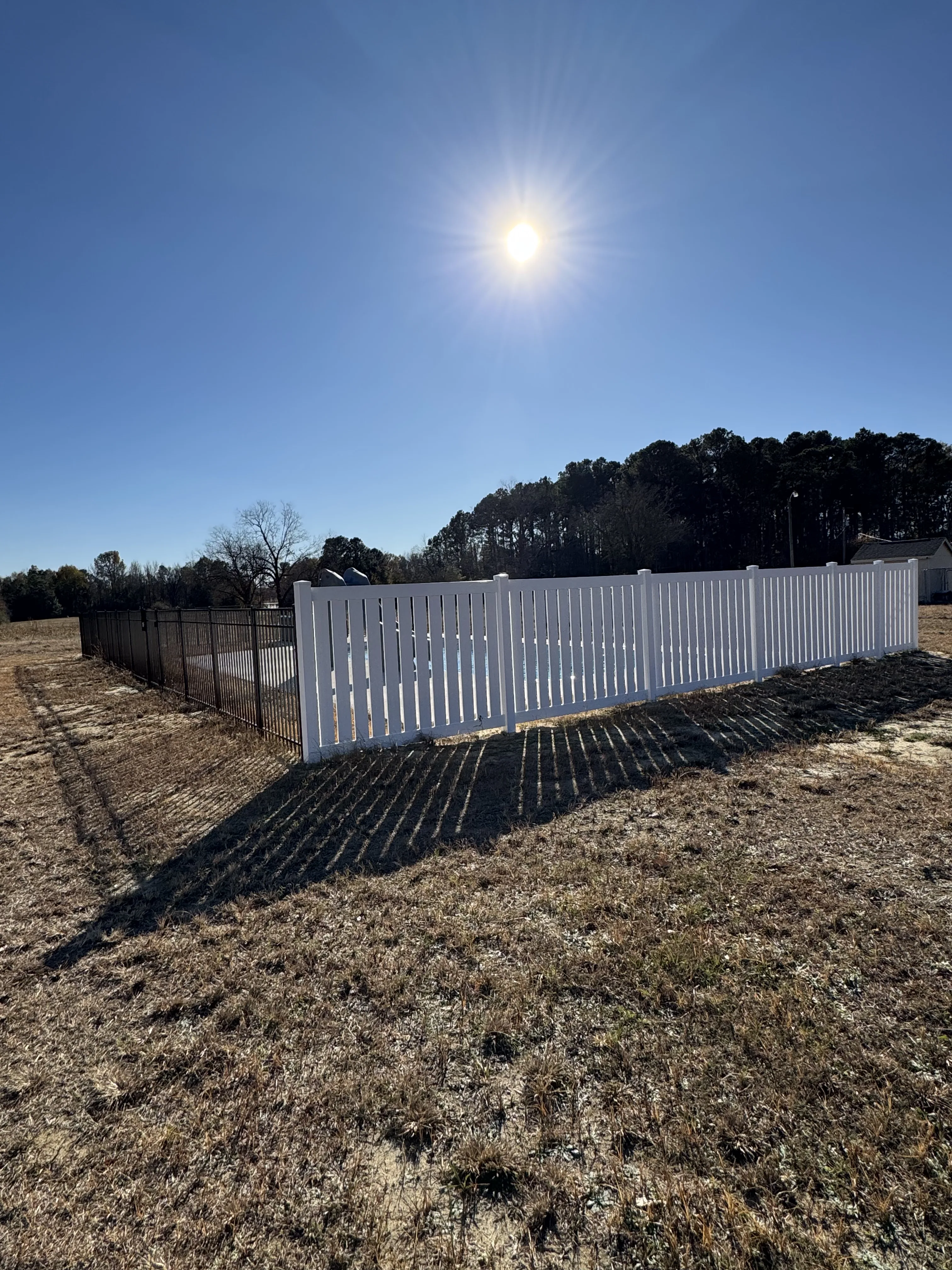 Fence installation by Carolina Quality Fencing