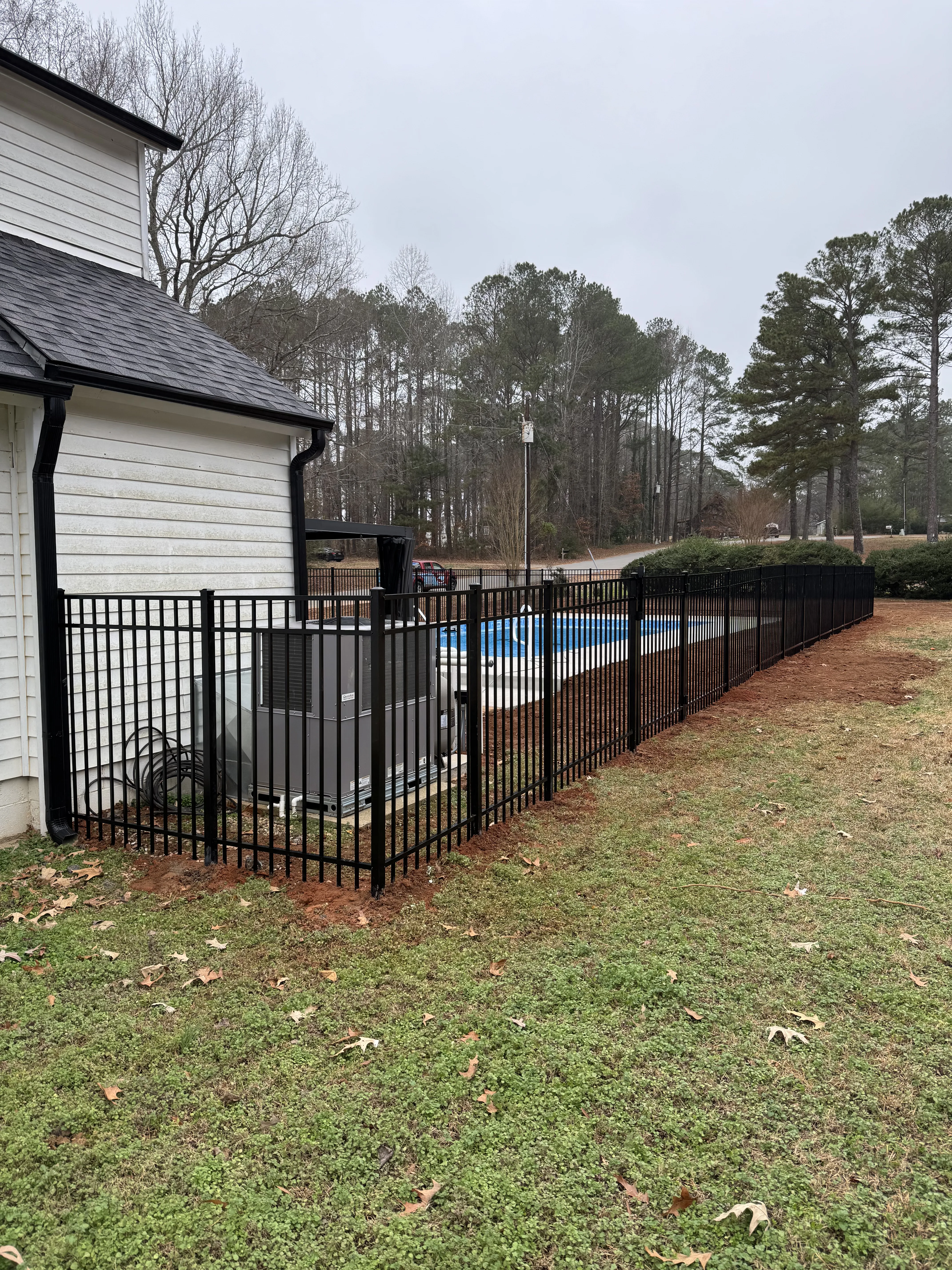 Fence installation by Carolina Quality Fencing