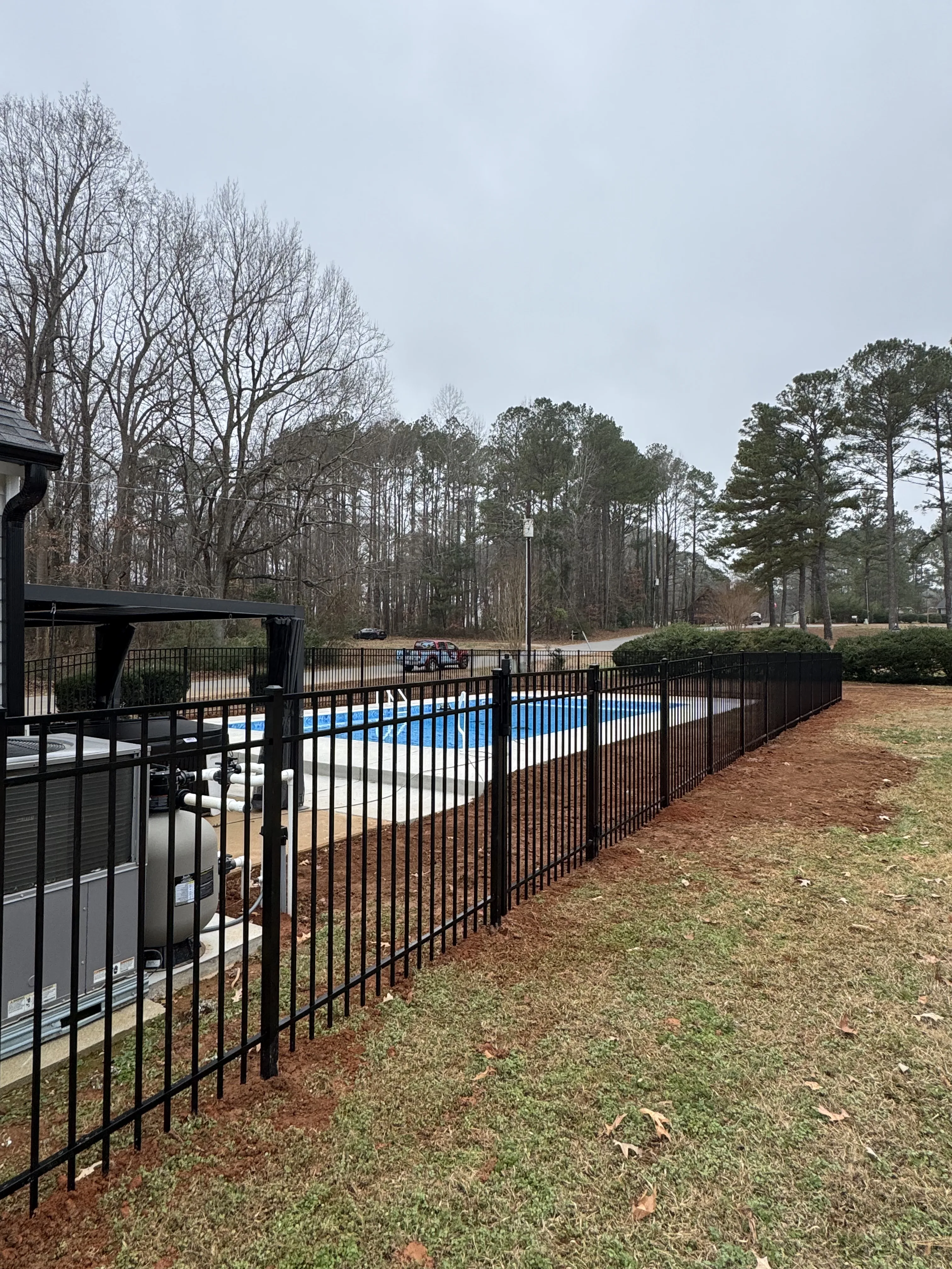 Fence installation by Carolina Quality Fencing
