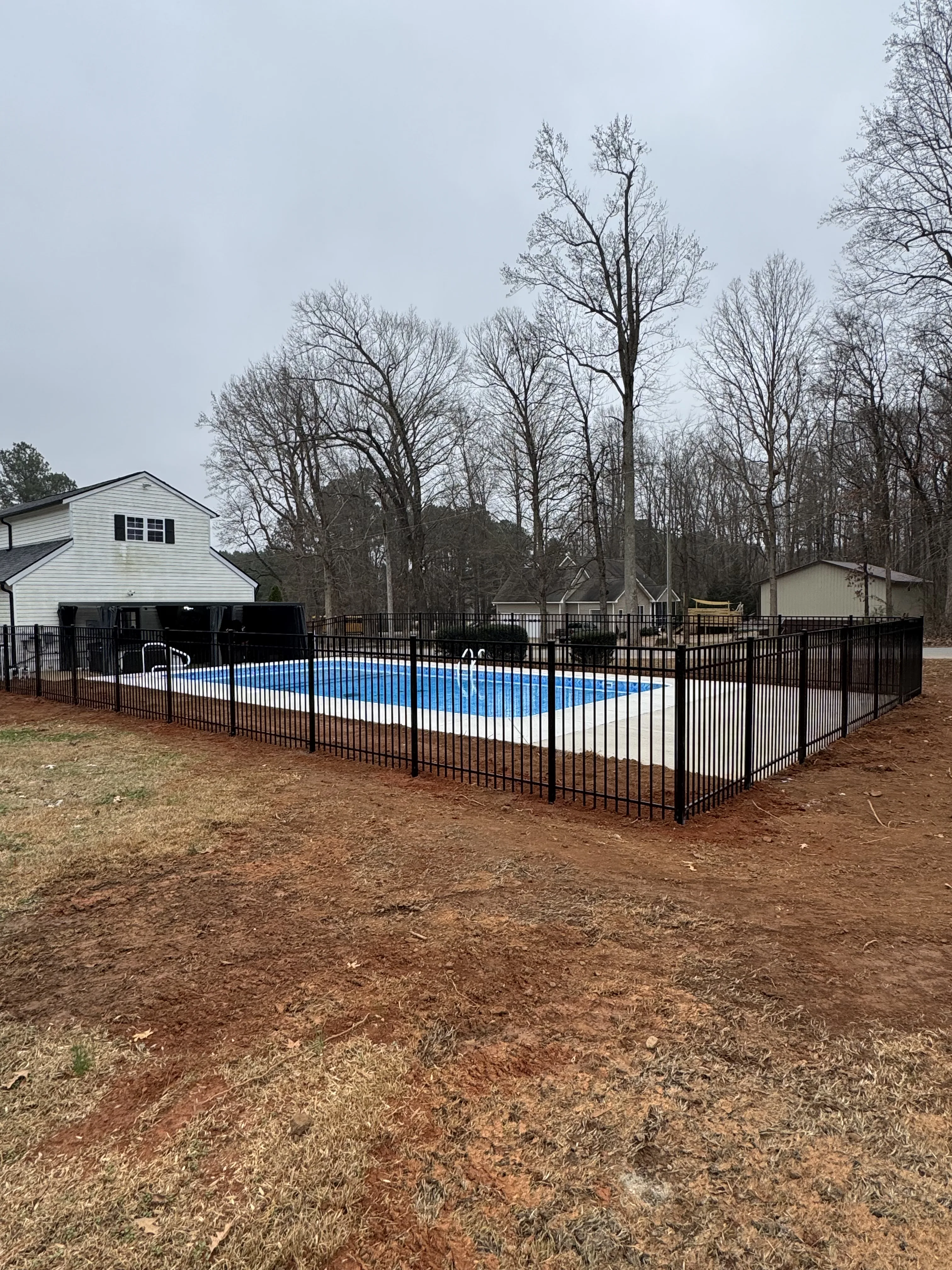 Fence installation by Carolina Quality Fencing