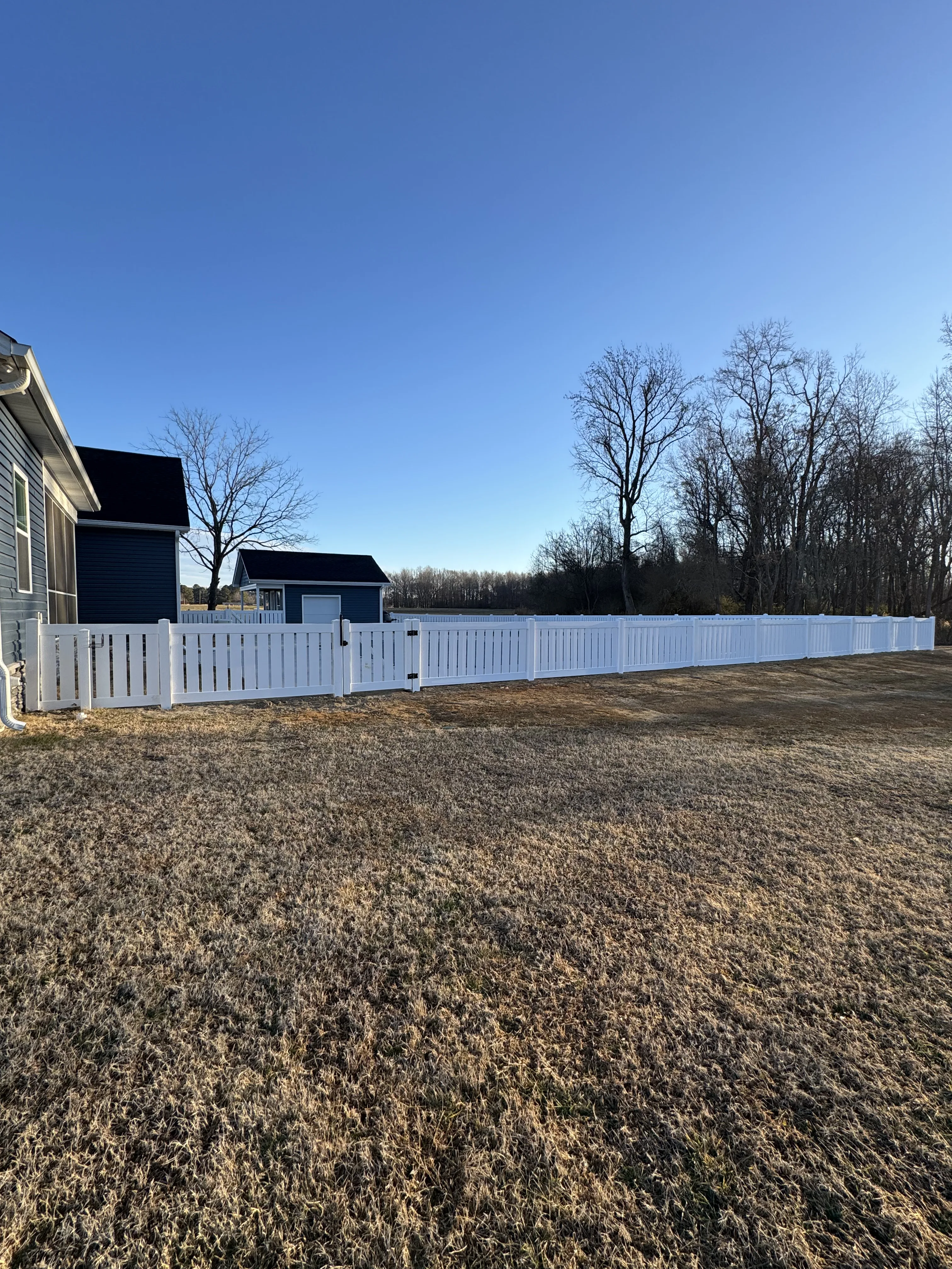 Fence installation by Carolina Quality Fencing