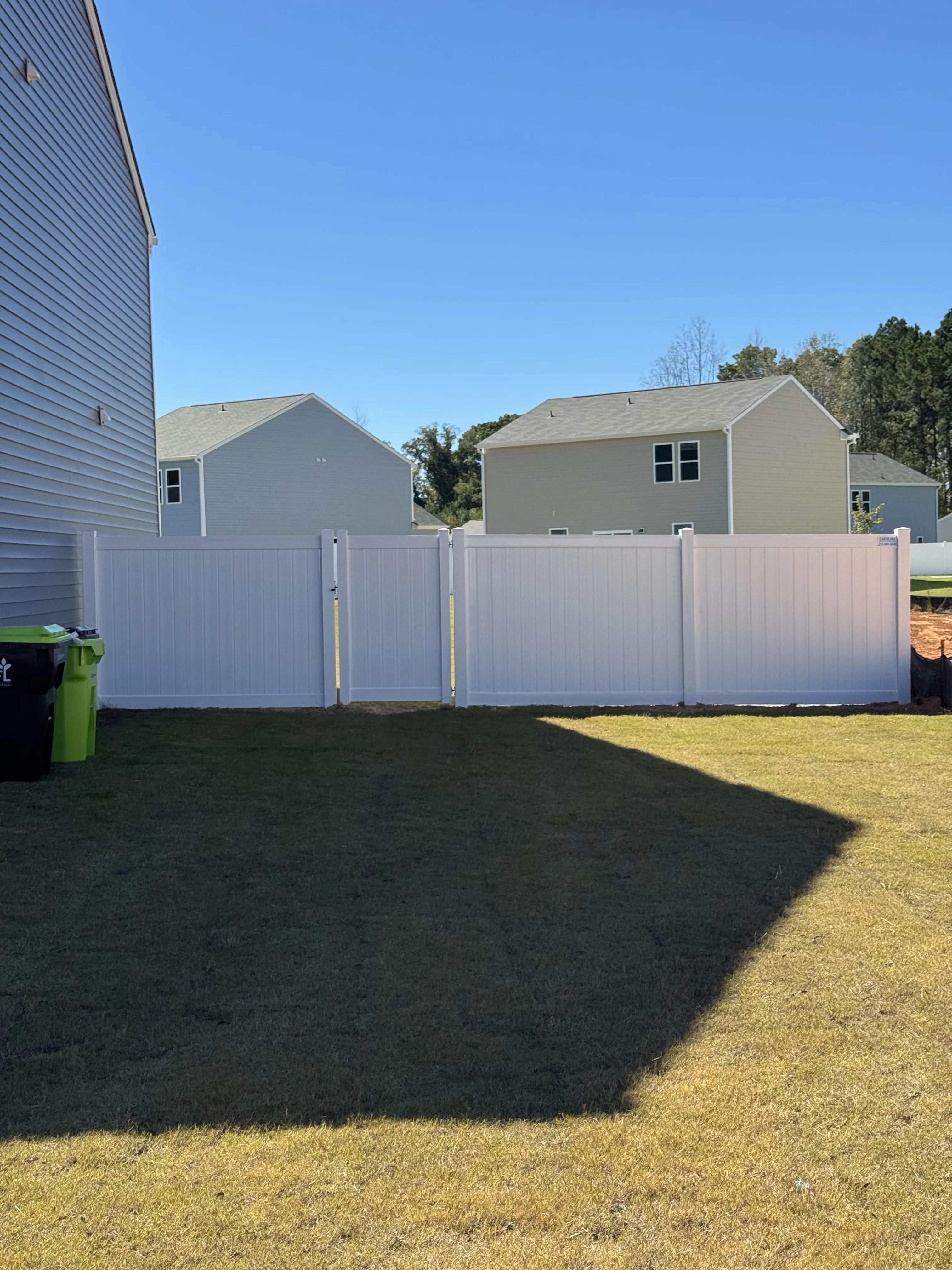 Vinyl fence installation