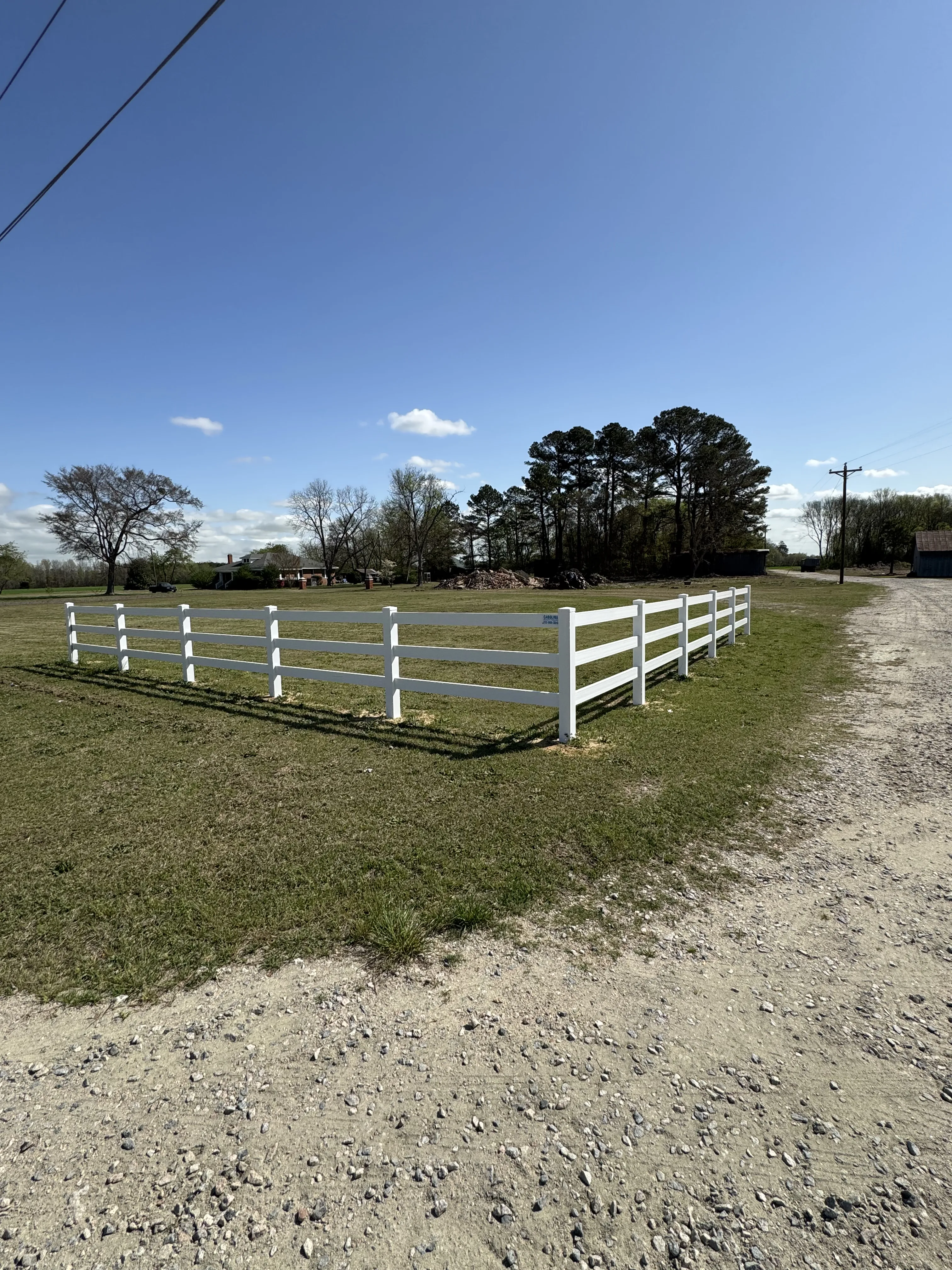 Vinyl fence installation