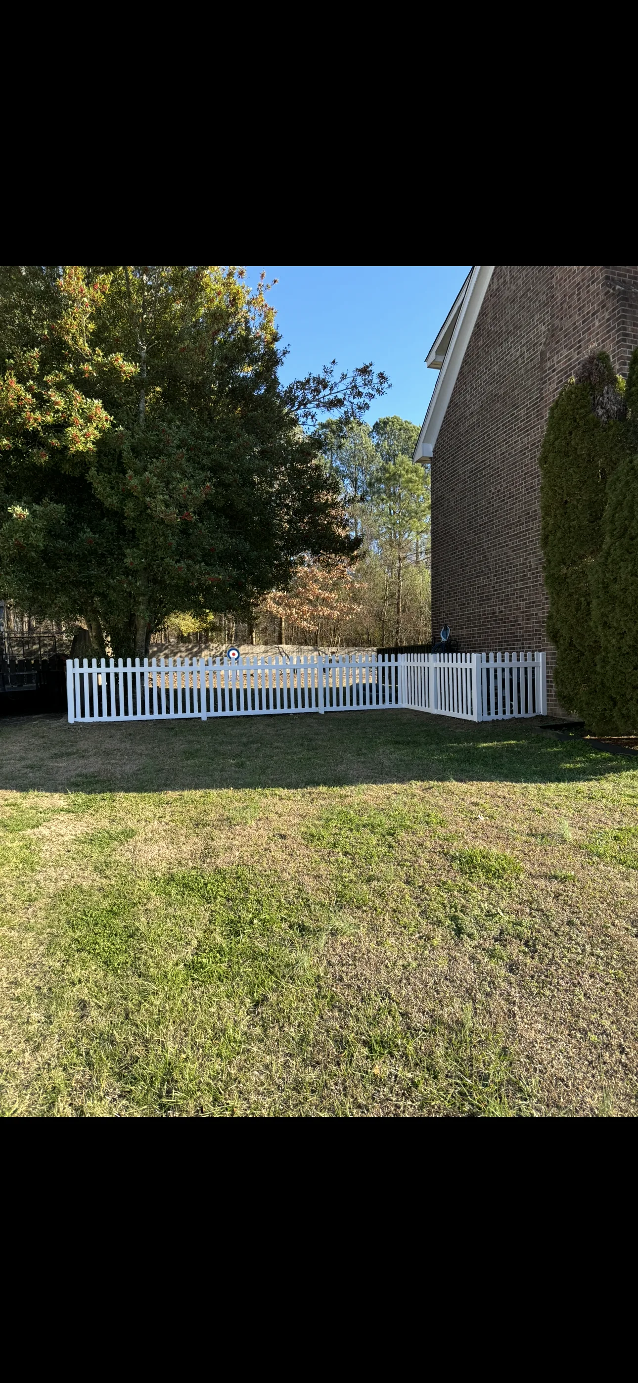Vinyl fence installation