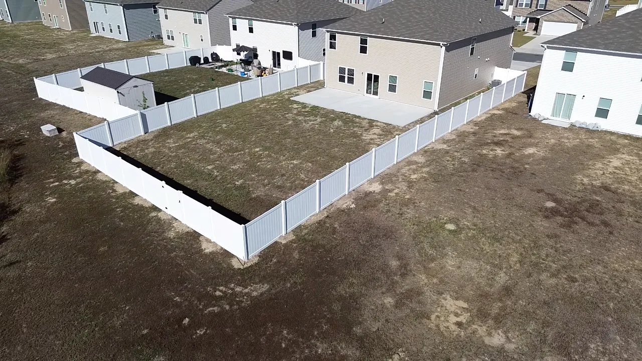 Vinyl fence installation