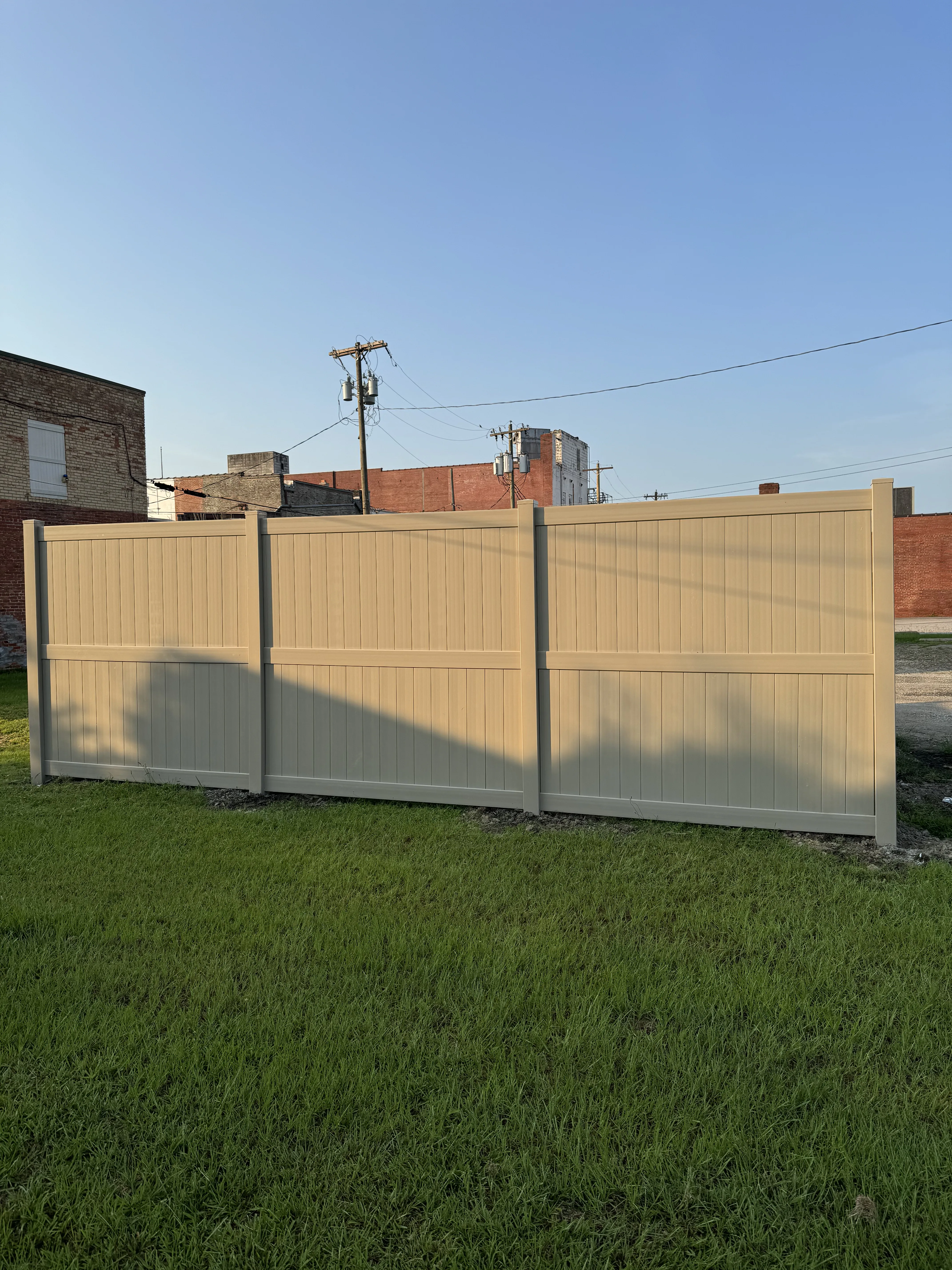 Vinyl fence installation