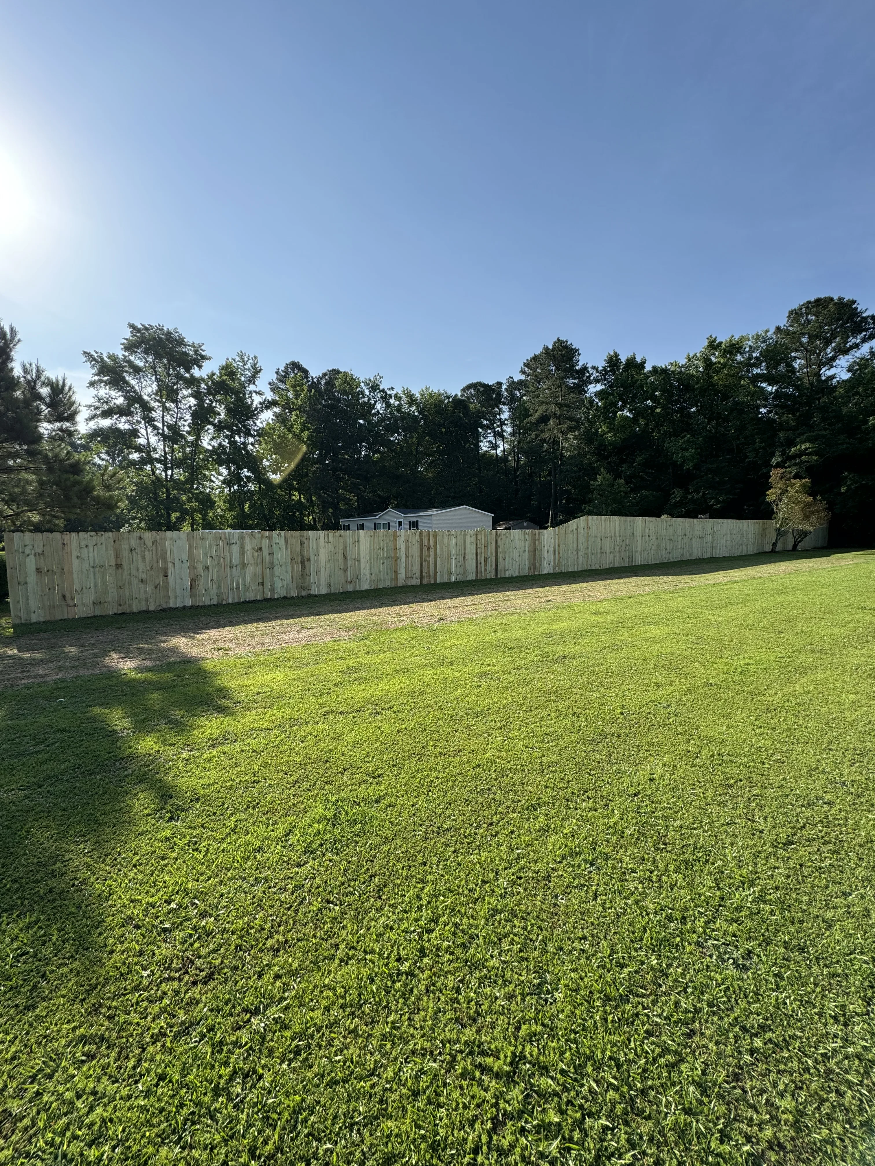 Wood fencing