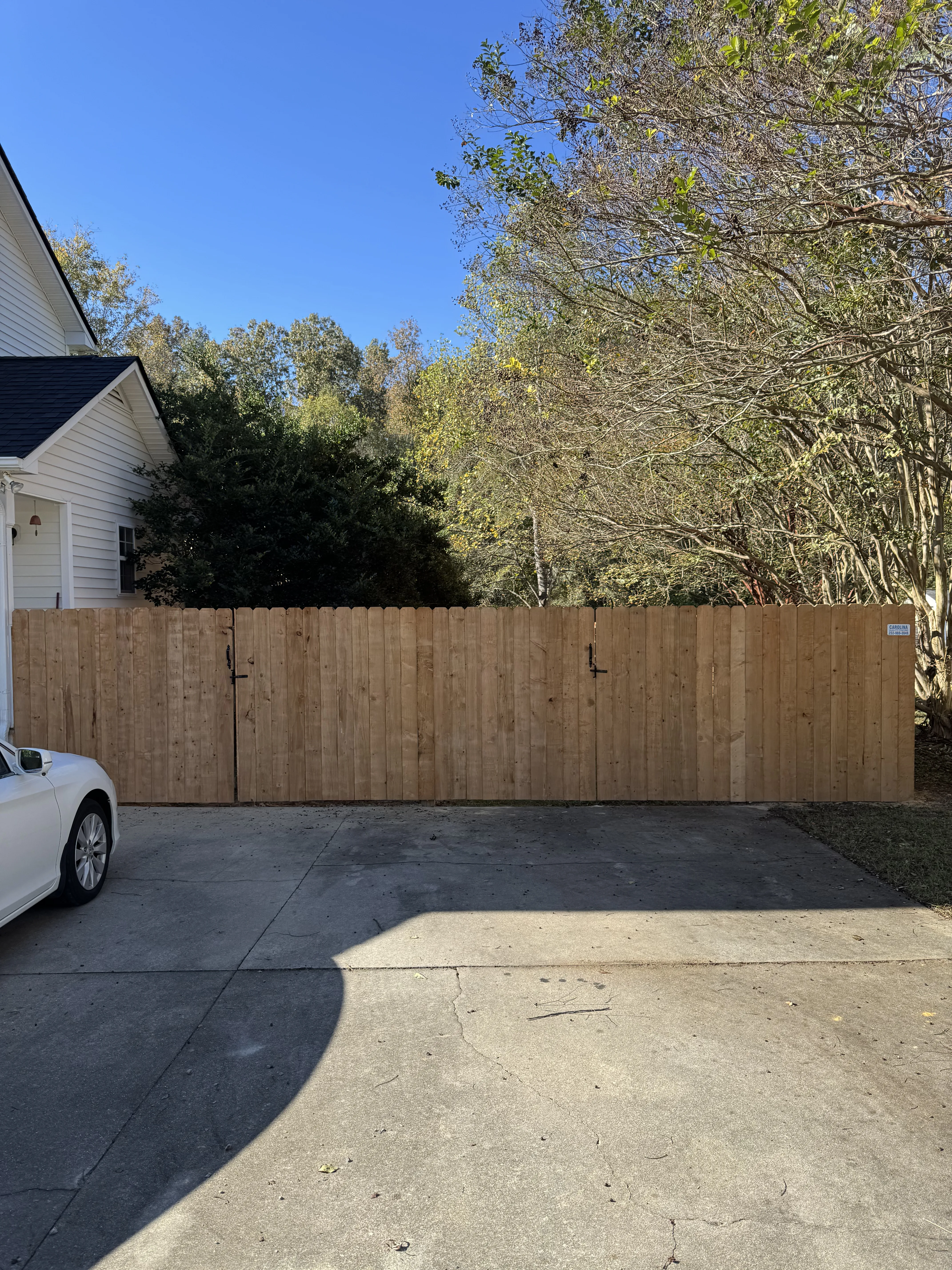 Wood fencing