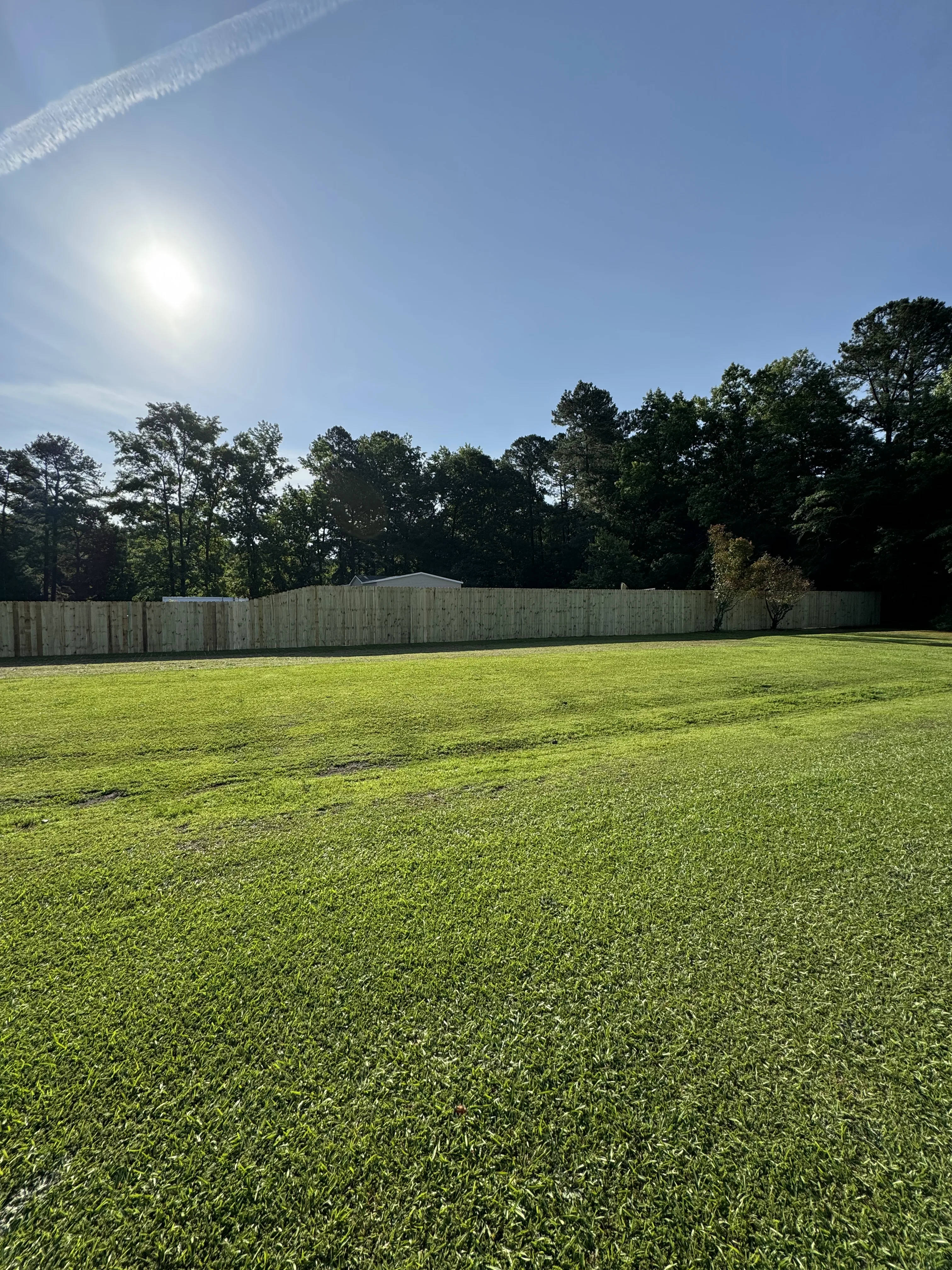 Wood fence installation
