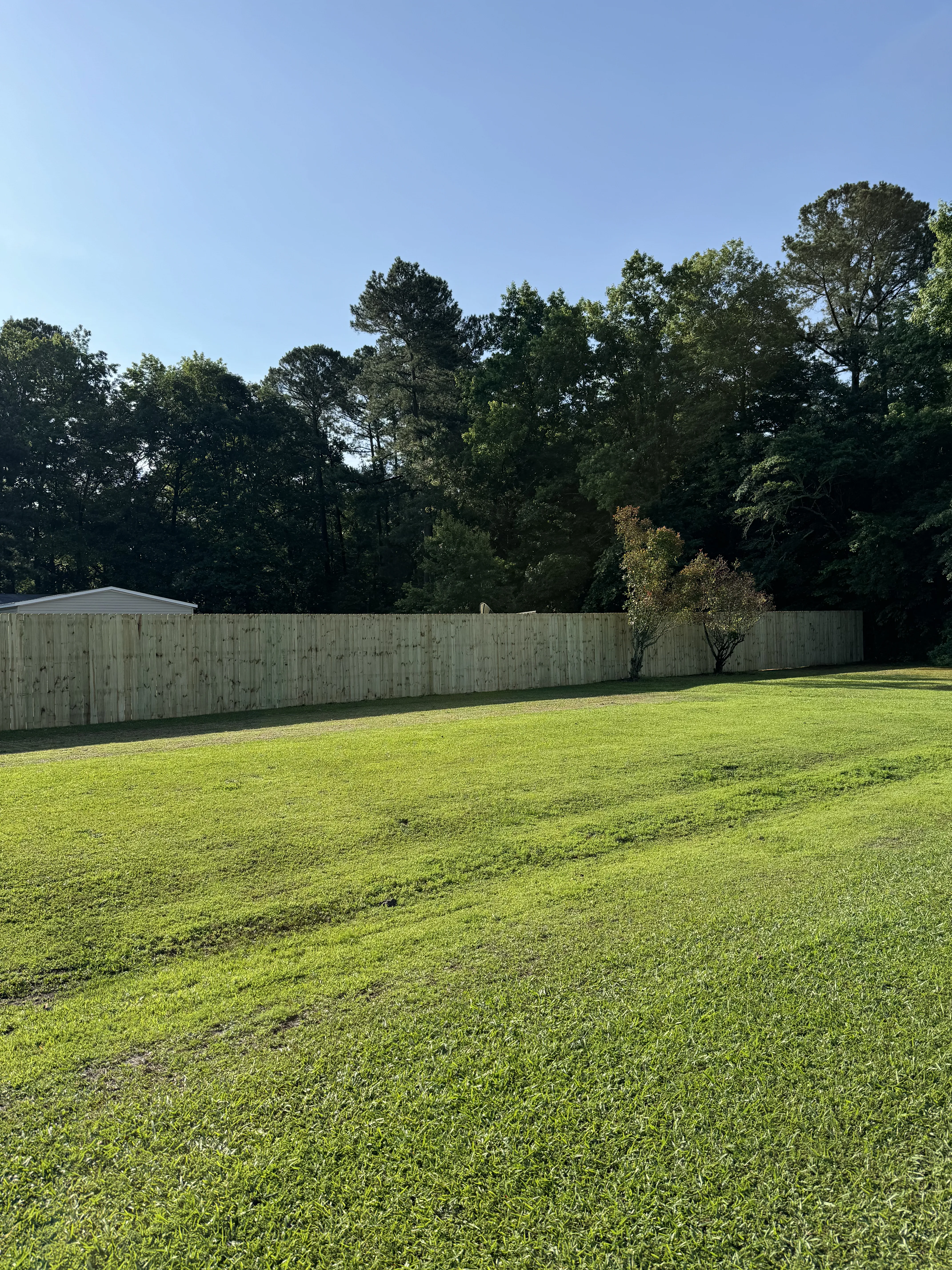 Wood fence installation